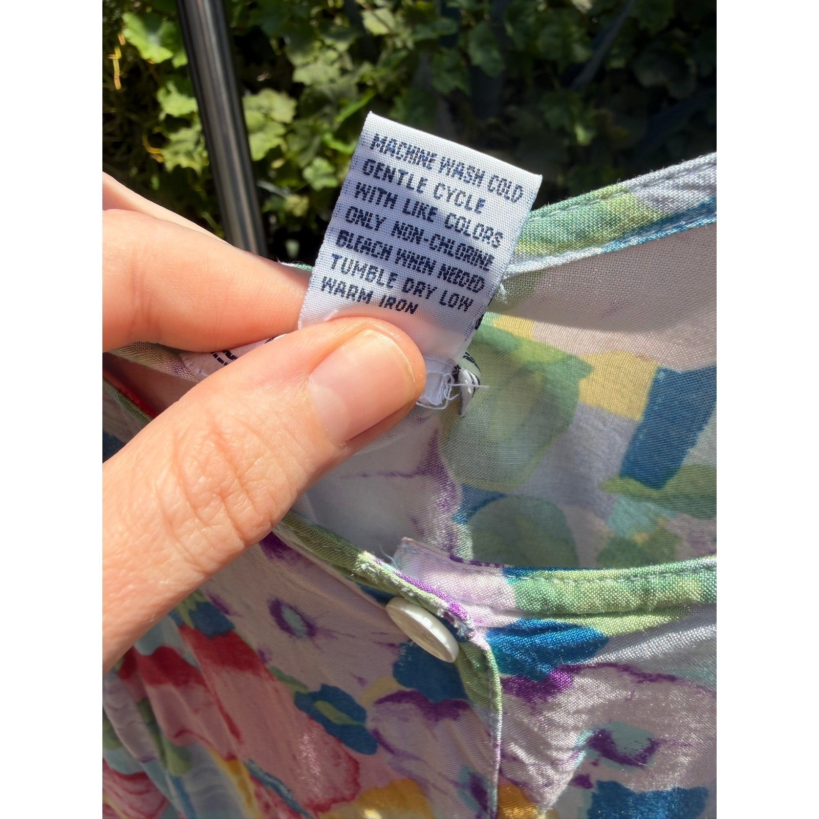 Vintage 90s A-Line Dress Large Pastel Rainbow Floral Jennifer Moore