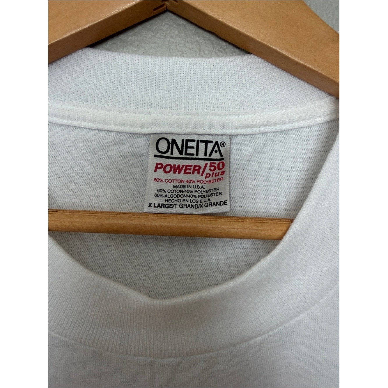 VTG Oneita Single Stitch White Sunflower Graphic T‑Shirt Granny Core XL