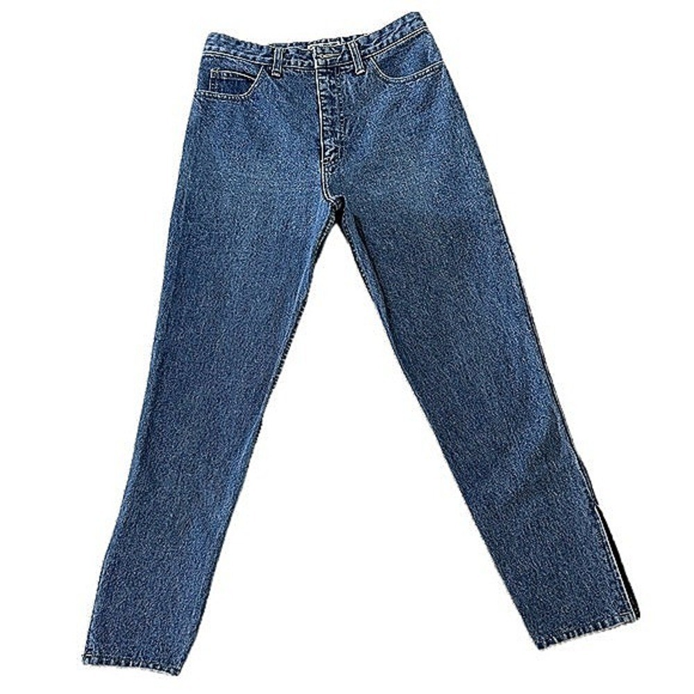 👖🛼 GEORGES MARCIANO for GUESS Tapered Blue Ankle-Zip Jeans | Vintage 80s Sz 30
