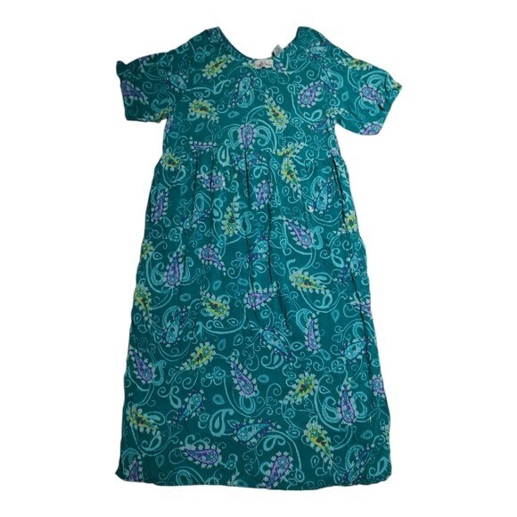 Diane von Furstenberg Color Authority Teal Paisley Dress 1X/2X Coastal Grandma