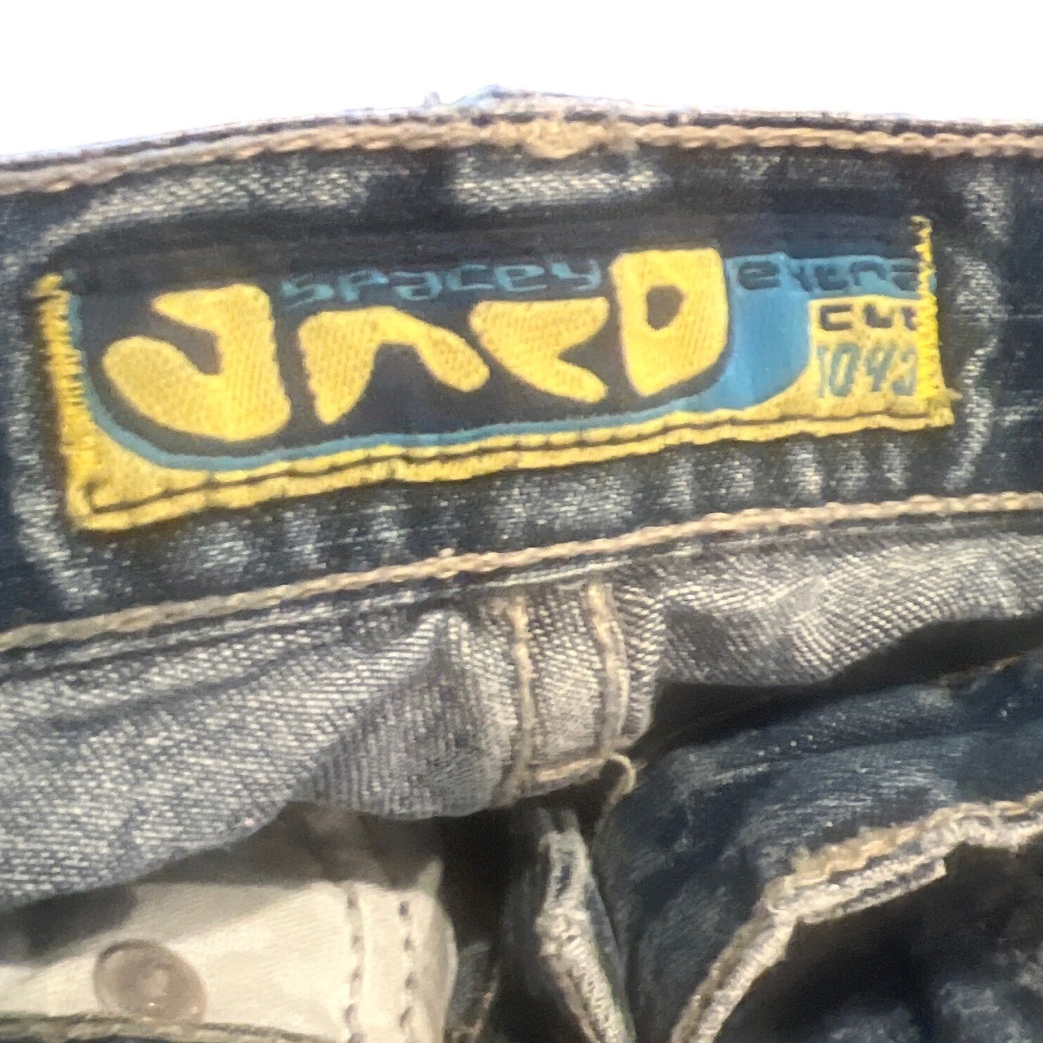 Y2K JNCO Girlie Stuff Spacey Wide Leg Jeans Baggy Skater Patch USA size 1