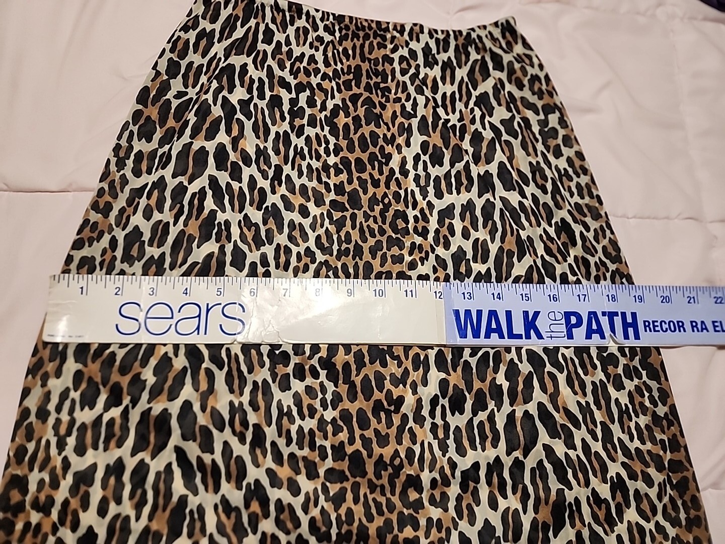 Vintage Vanity Fair Leopard Animal Print Mini Half Slip Lingerie Size Small