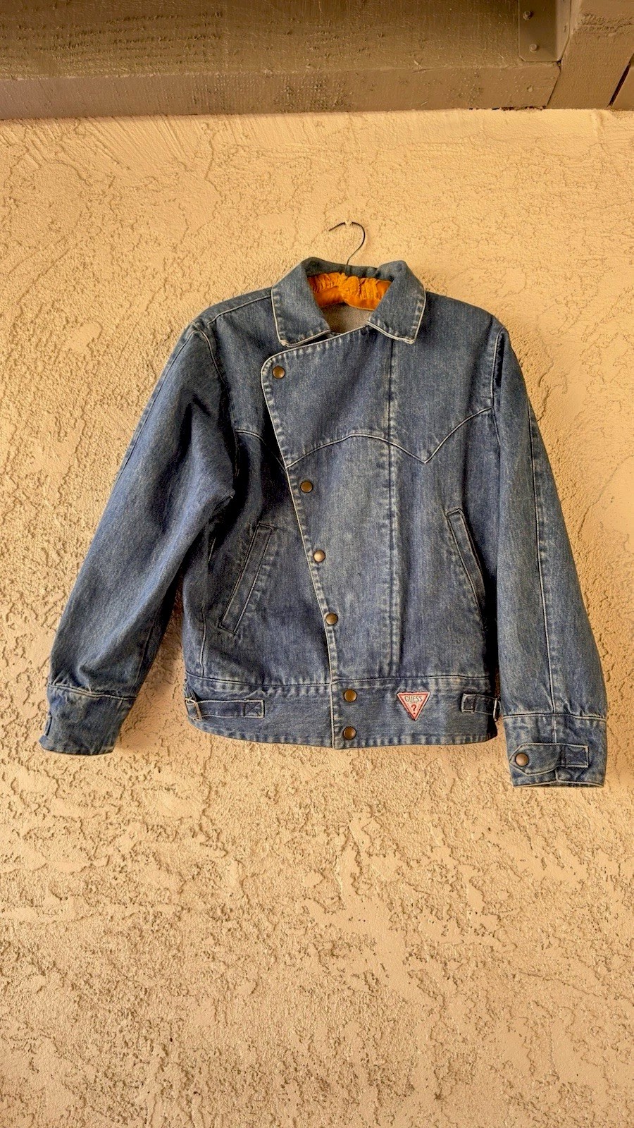 RARE Georges Marciano Guess 80’s 90’s Denim Jacket Blue Size S Vintage NICE