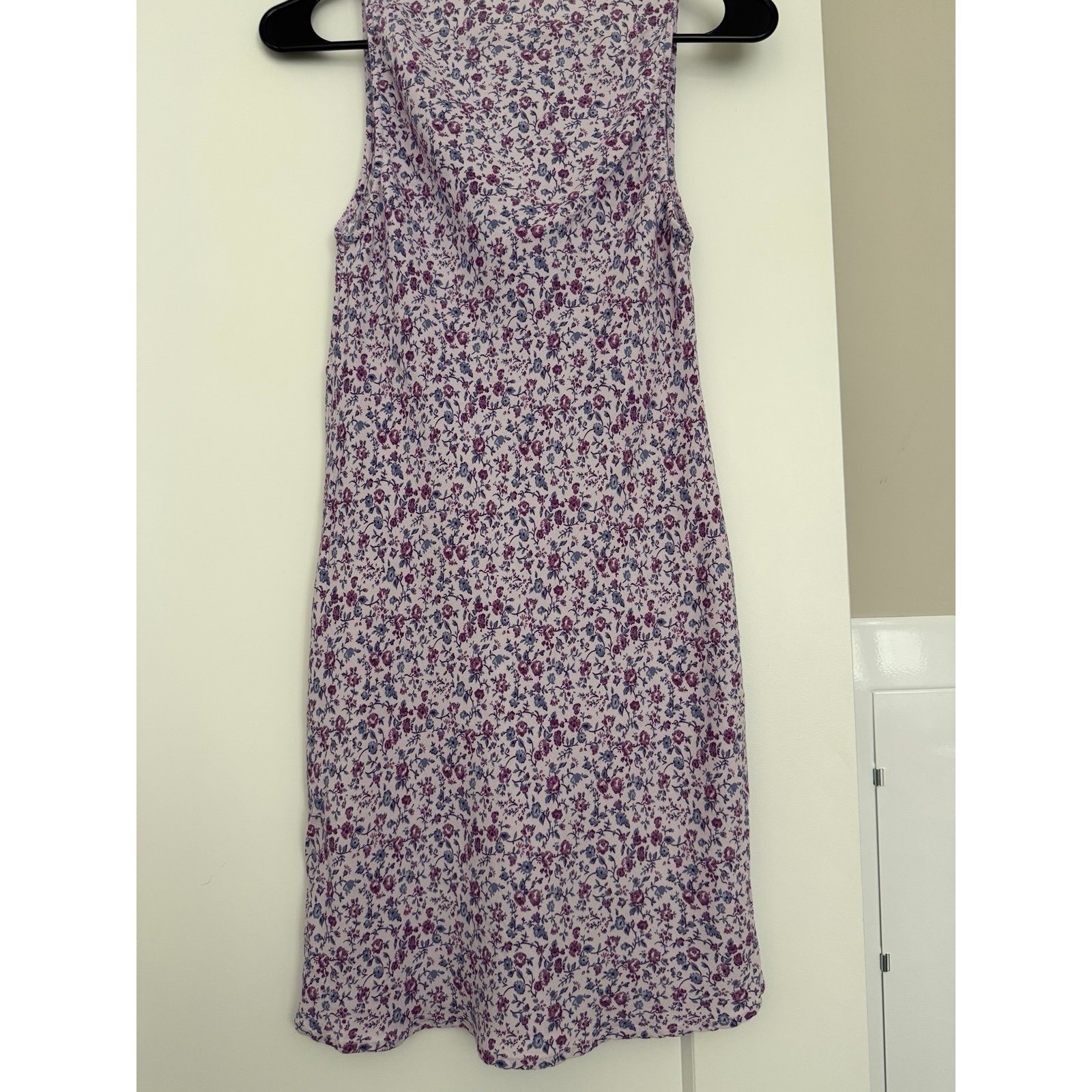 Reformation Calix Mini Dress Womens Small Lavender Floral V-Neck Sleeveless USA