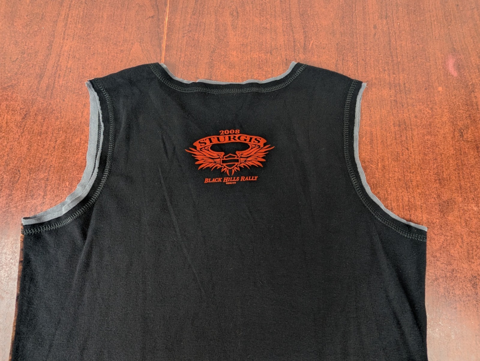 Womens 2008 Harley Davidson Sturgis Eagle Flame Tank Sleeveless Sz 3X Y2K Grunge