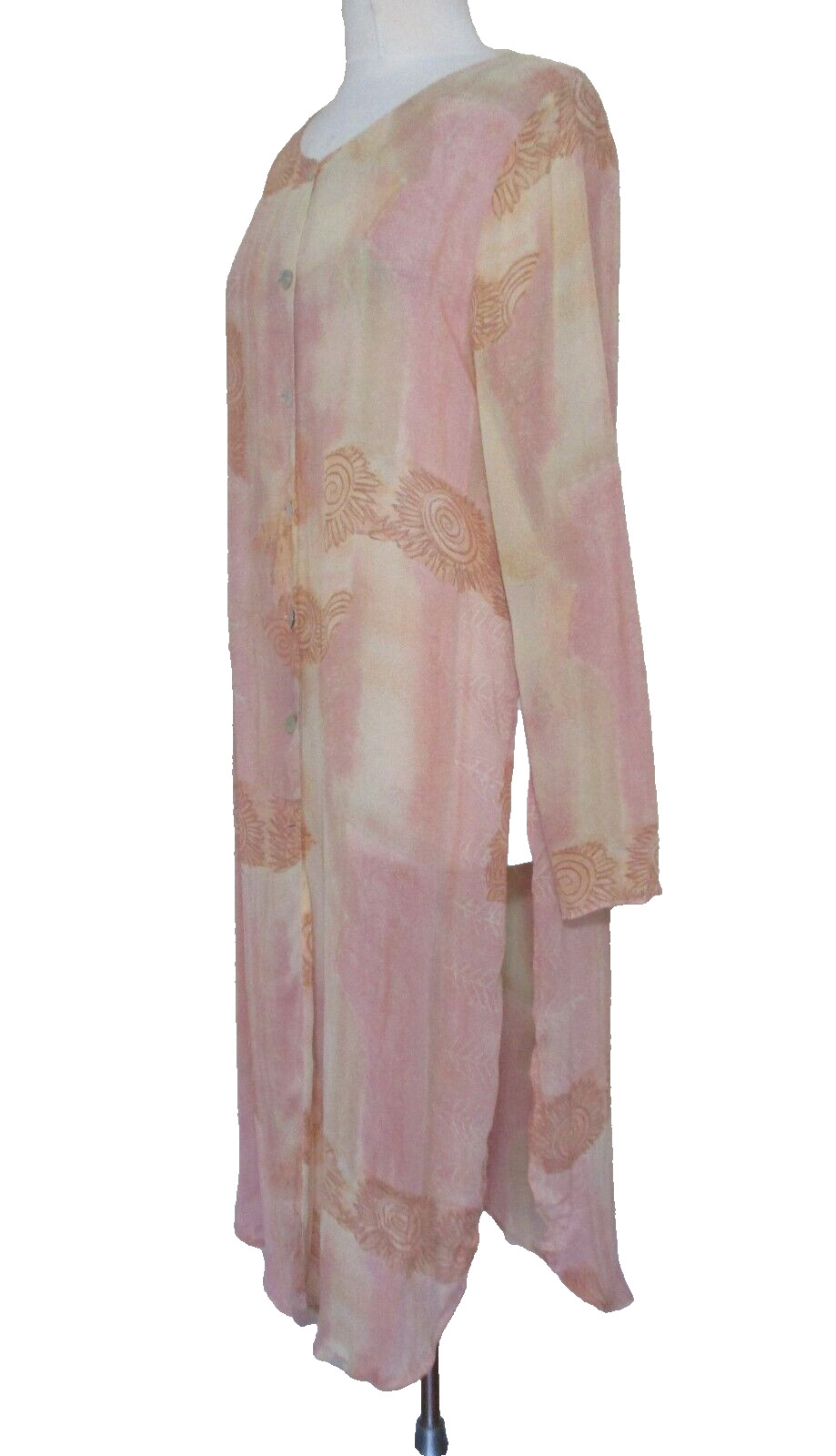 Vintage George Georgiou Chiffon Coat Duster M Women