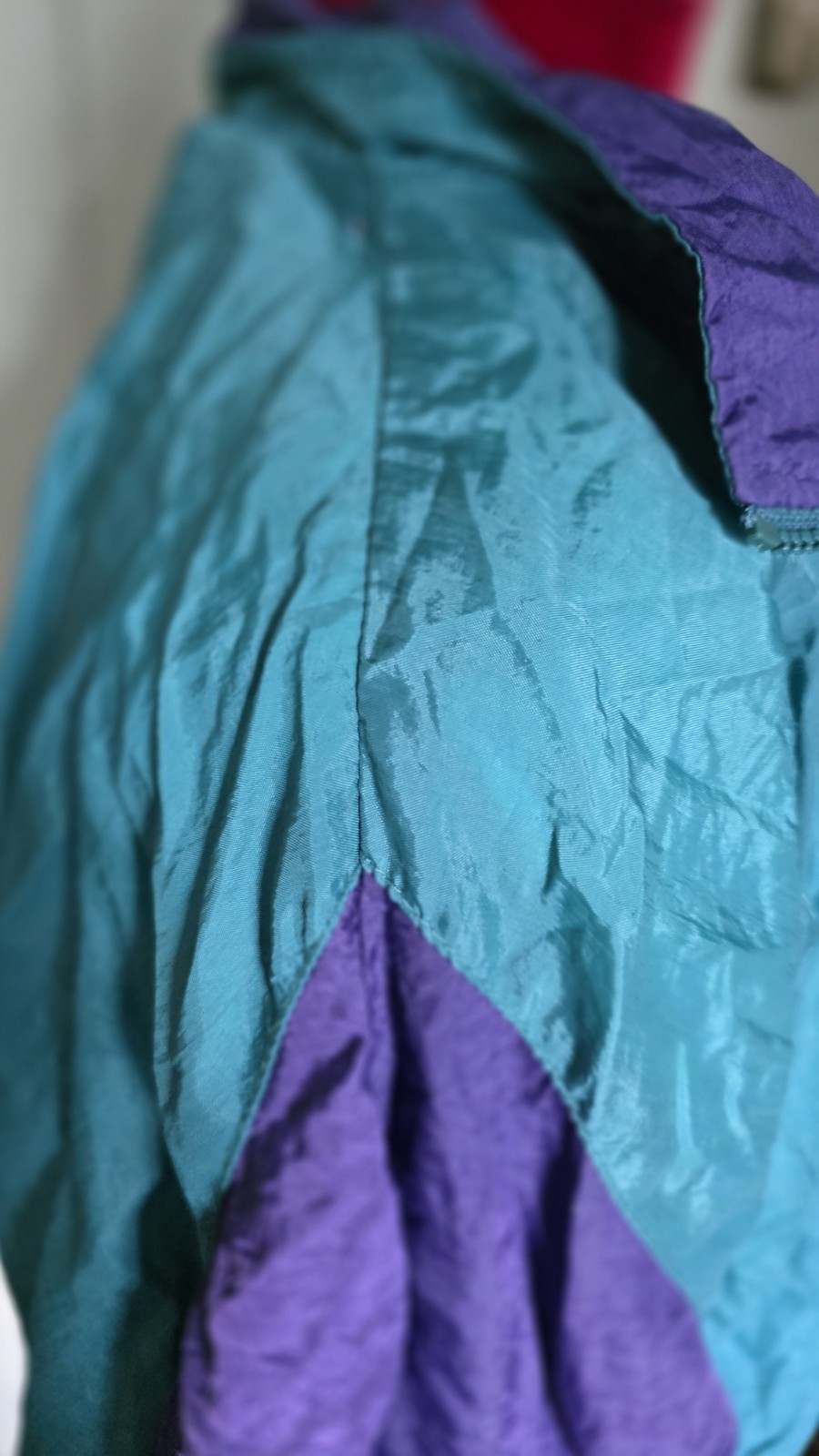 VTG Wilson 80’s Color Block Track Windbreaker Jacket SZ SM Purple Green White 🎾