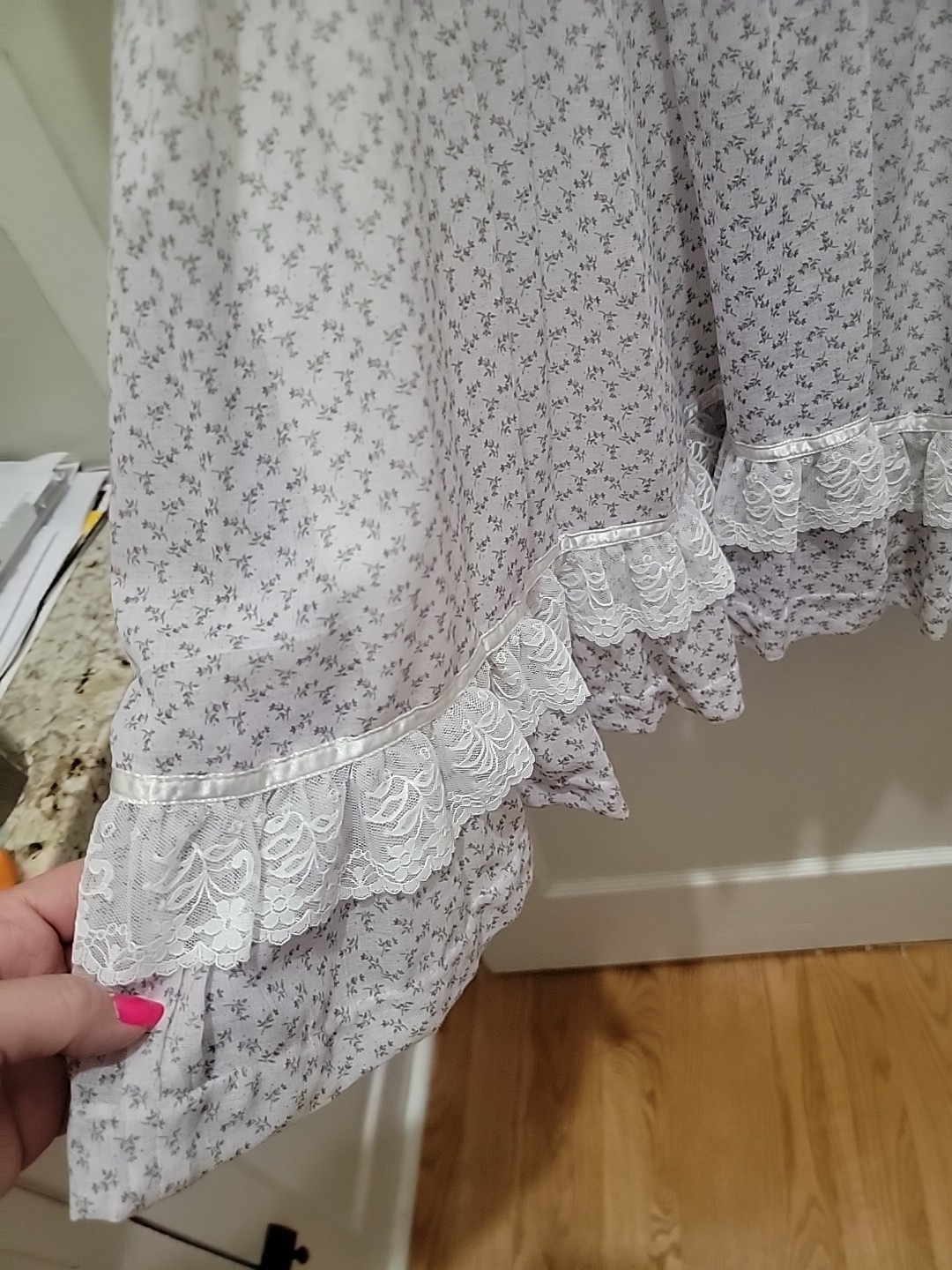 Pale Purple Floral Vintage Gunne Sax Dress Victorian Prairie 1970’s Girls 12