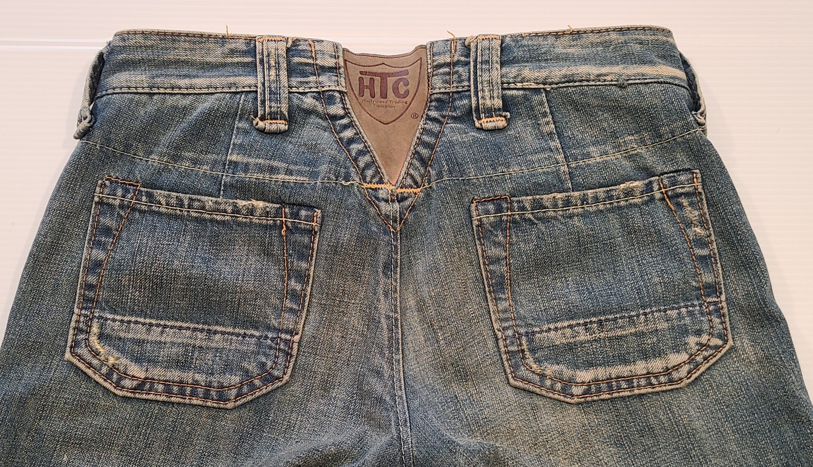 HTC Hollywood Trading Company Vintage Jeans, Made in Italy, sz 26, Distressed