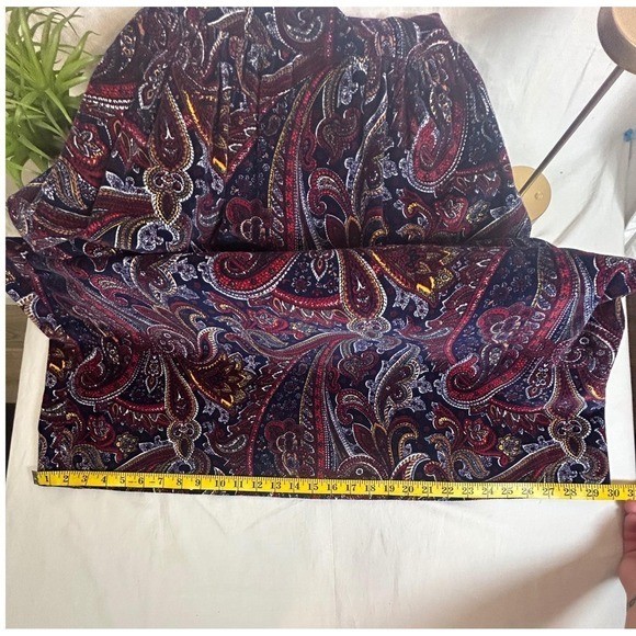 Vintage Bohemian Paisley Tapestry Maxi Dress Small Sleeveless 70s Aesthetic Red