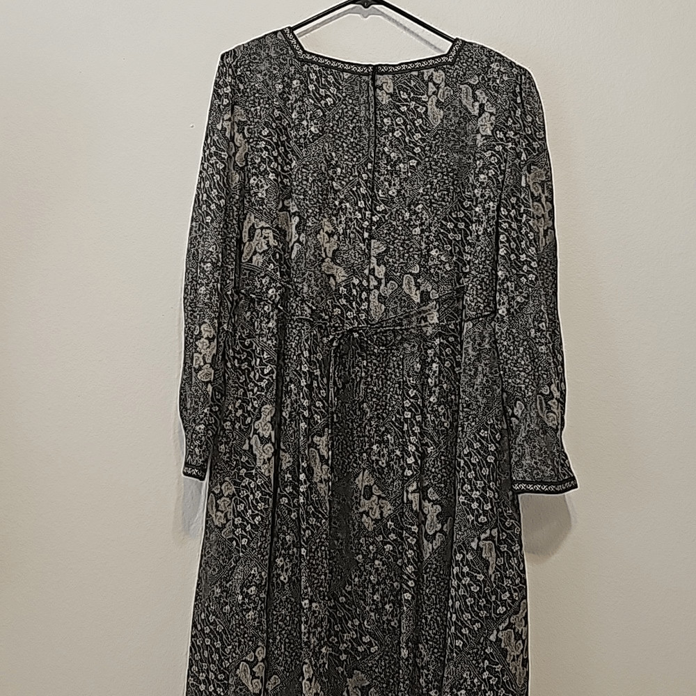 Vintage Sarah Elizabeth black maxi Prairie dress size 12