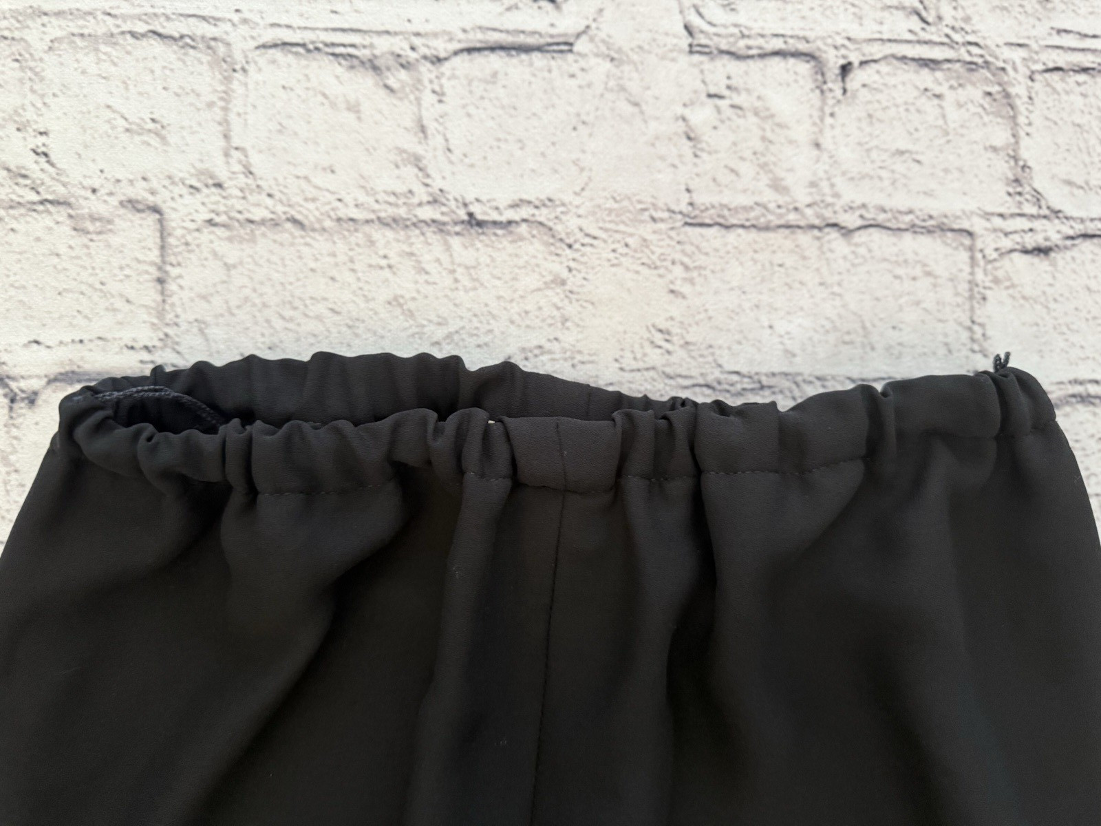 Rare Vintage Malbe Womens Black Chiffon Pants Union Made Size Small Inseam 29″