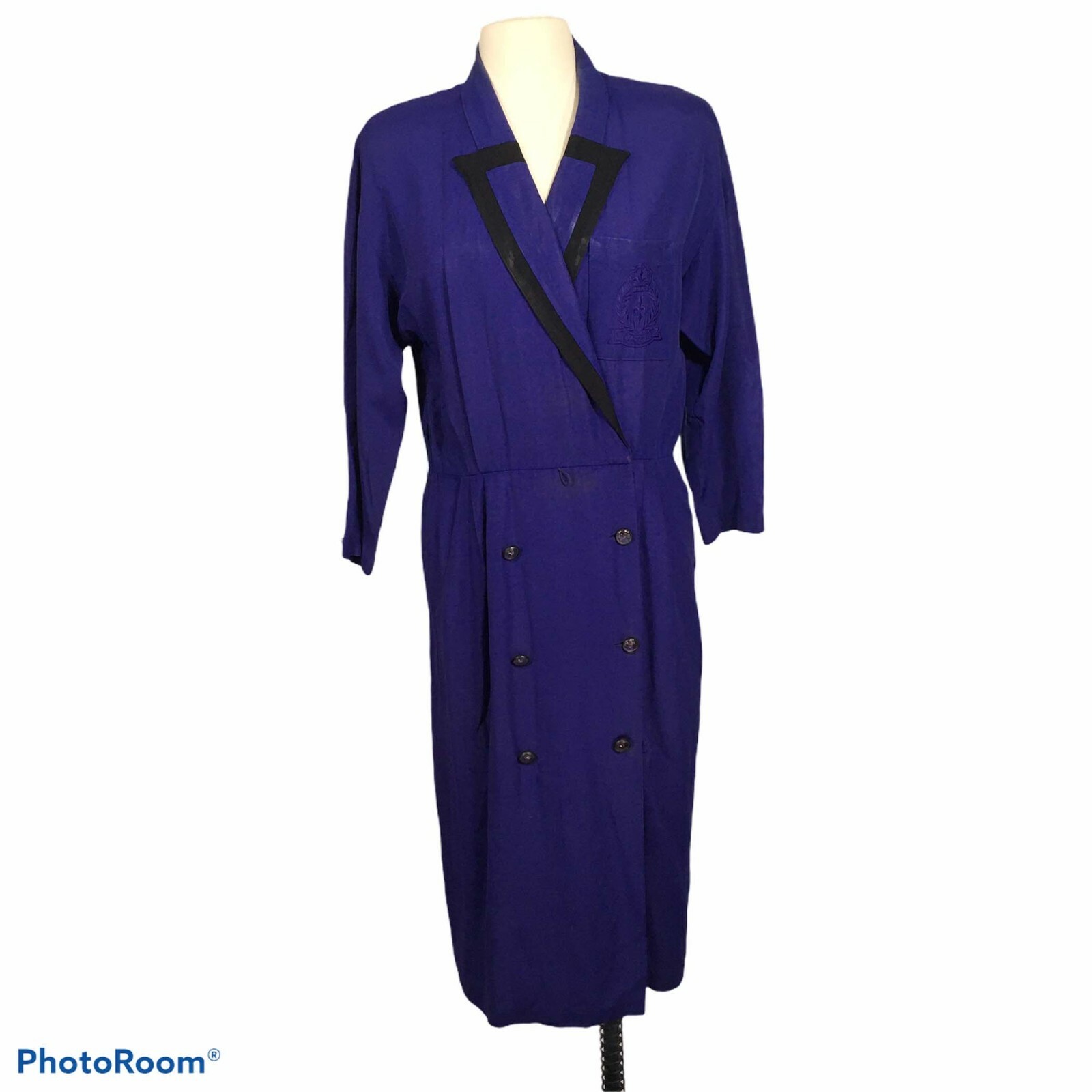 Jazz II Vintage 80’s Purple Shirtwaist Dress, size 8, Rayon Acetate, 42 bust