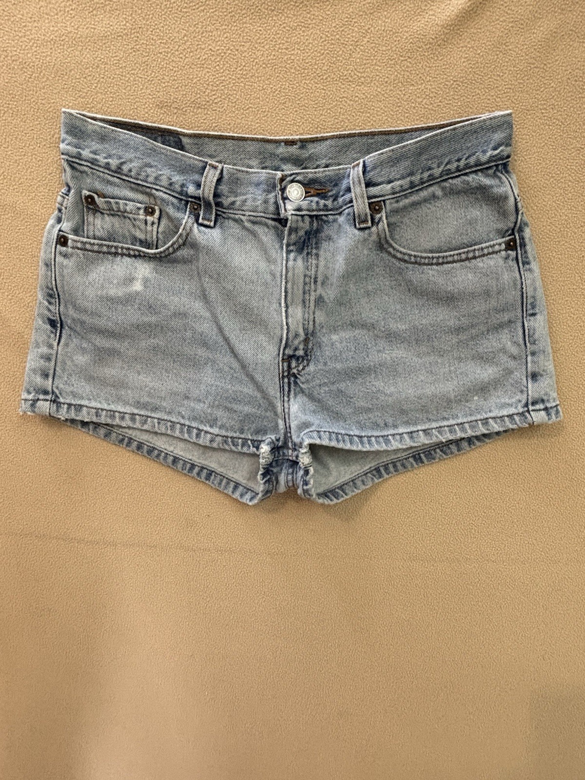 Levi’s Jean Shorts Size 30 Womens Superlow Mid Rise Blue Denim