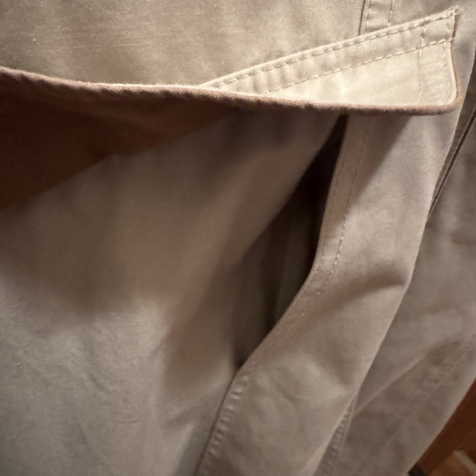 Vtg Trench Coat Maxi Tan Pockets Removable Hood/Lining (Wool Blend) GDT TOO