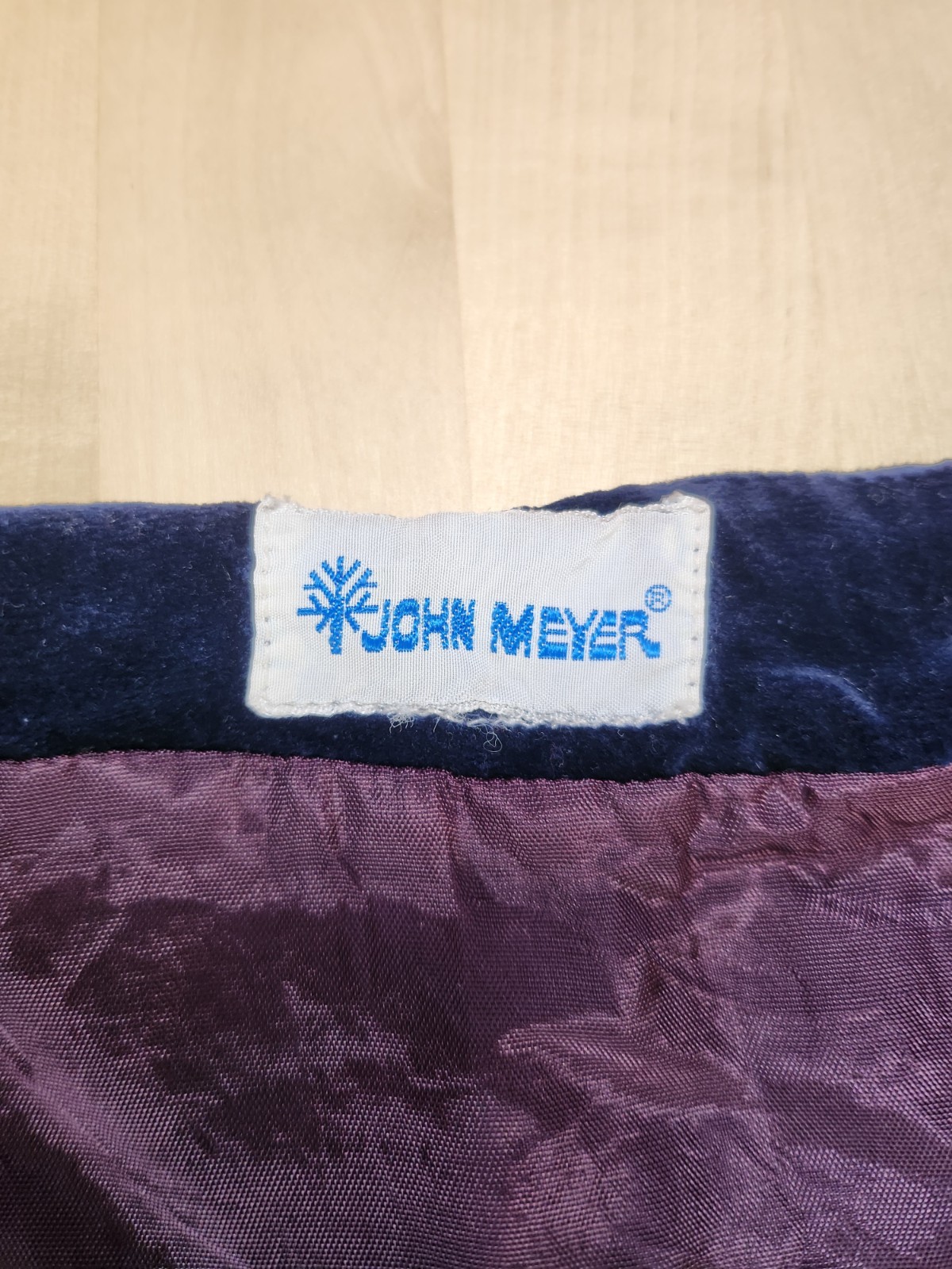 Vtg 80s Midnight Blue Velvet Buttoned Vest John Meyer Sz Medium