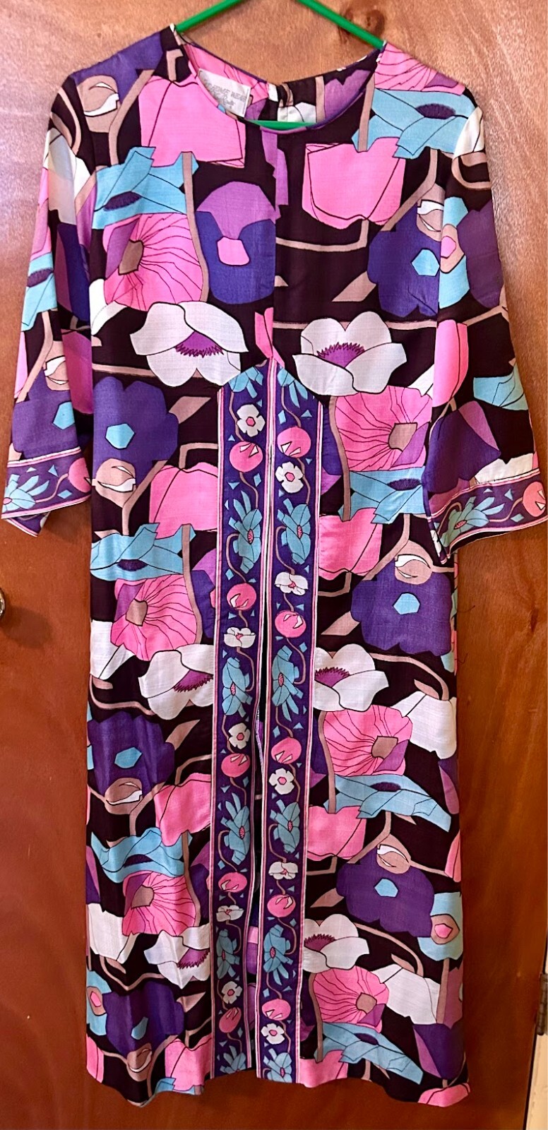Vintage Van Raalte At Home Wear Diva Maxi Hostess Robe Lounge Gown French Fabric