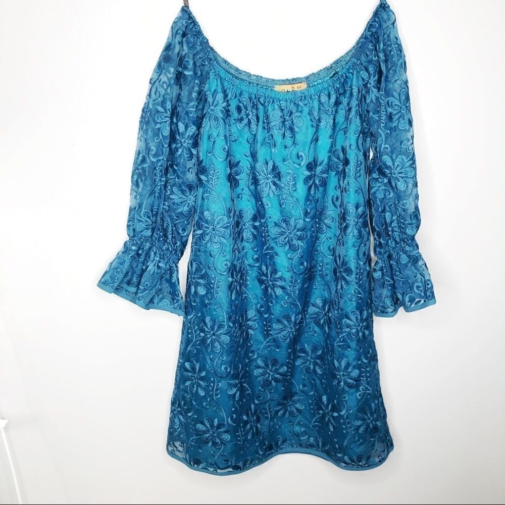 RARE Voom by Joy Han Jade Green OTS Mini Dress