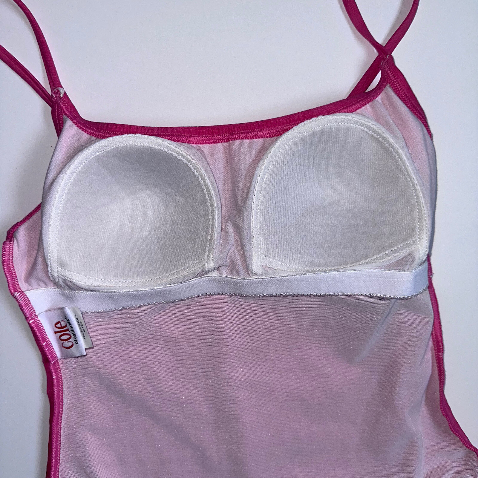 Cole Of California Vintage Pink One Piece Swimsuit Size 10 Lightly Lined Maillot