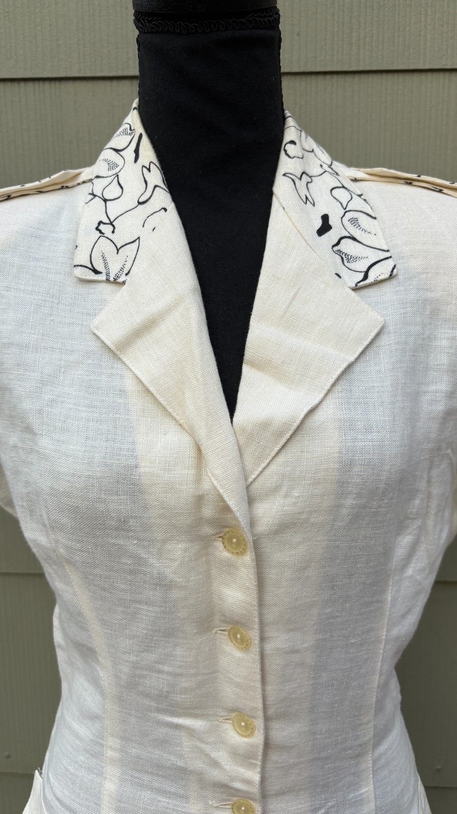 vintage ALMA 70s 80s Italian Linen Floral Summer Career Cocktail Wiggle Dress