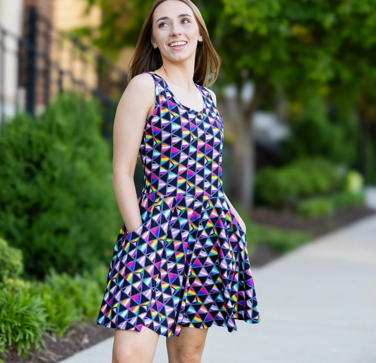 Pride Flags Twirl Dress with Pockets From Svaha USA Size XL
