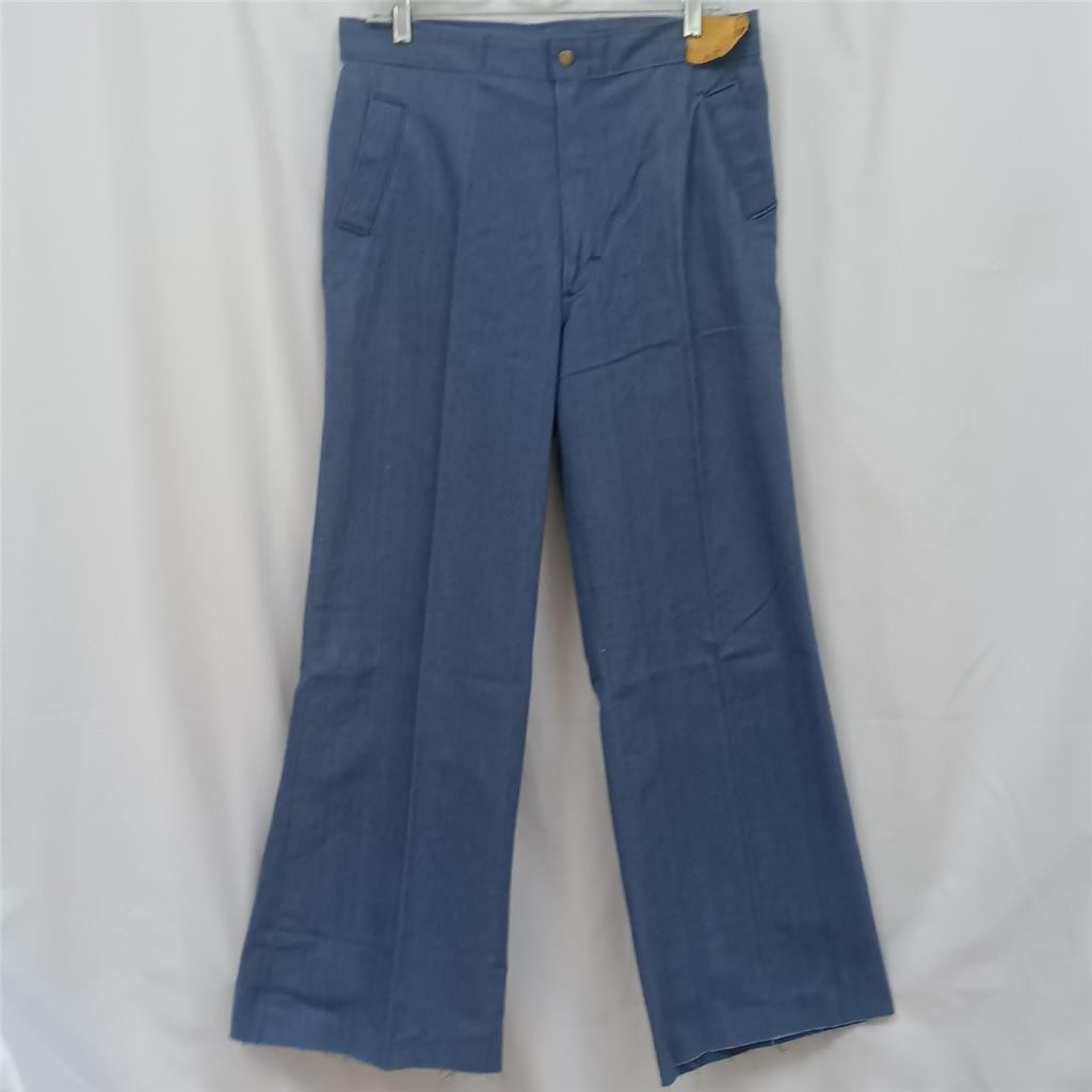 Vtg miss h.i.s. Jeans NOS Sz 18 Blue Pants Wide Leg Brushed Denim 33X29 USA Tags