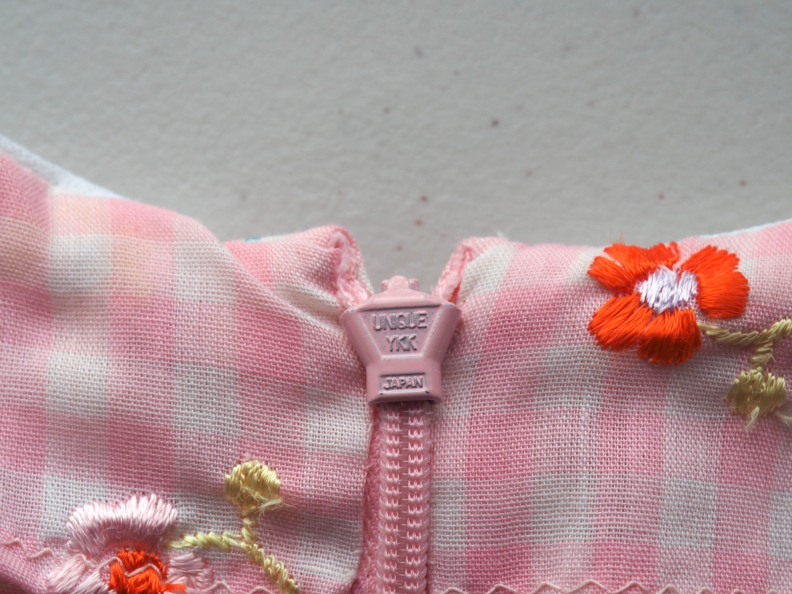 Vintage 70s Gingham Maxi Dress Empire Waist Gown Peter Pan Collar Pastel Kawaii