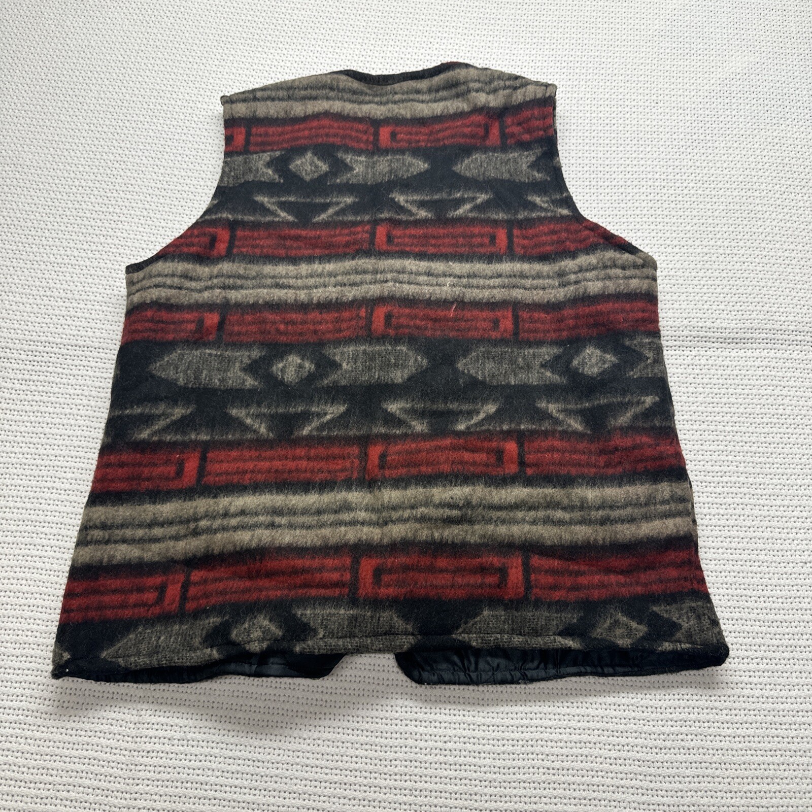 NWT Vintage Speed Limit MPH Aztec Wool Blend Quilted Lined Vest Southwest Desert