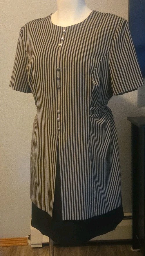 Vintage 1980s Lady Dorby Sheath Dress Plus Size 24/26 3X