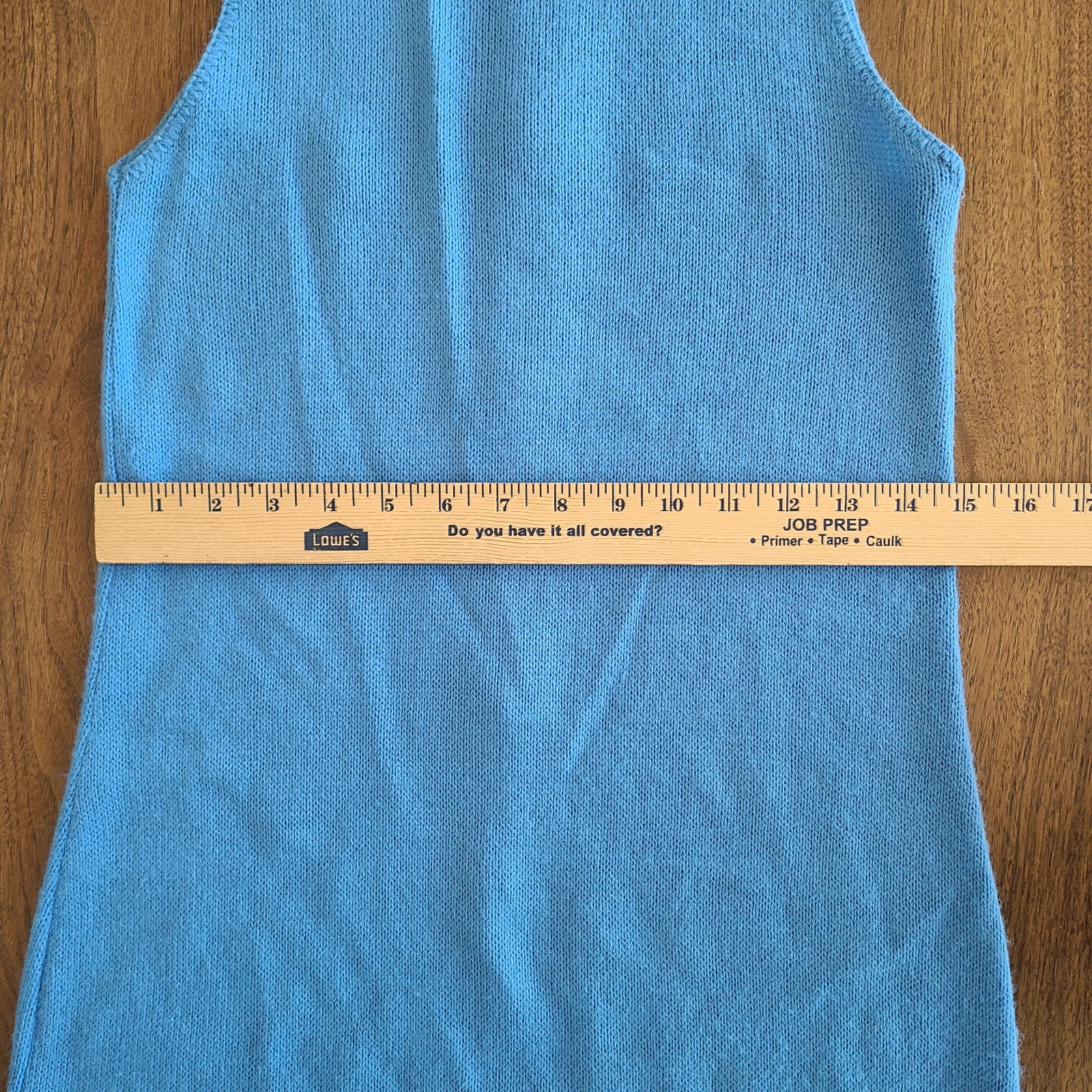 Vintage 60’s-70’s cornflower blue sweater dress Mollie Parnis Boutique NY Sm-Med