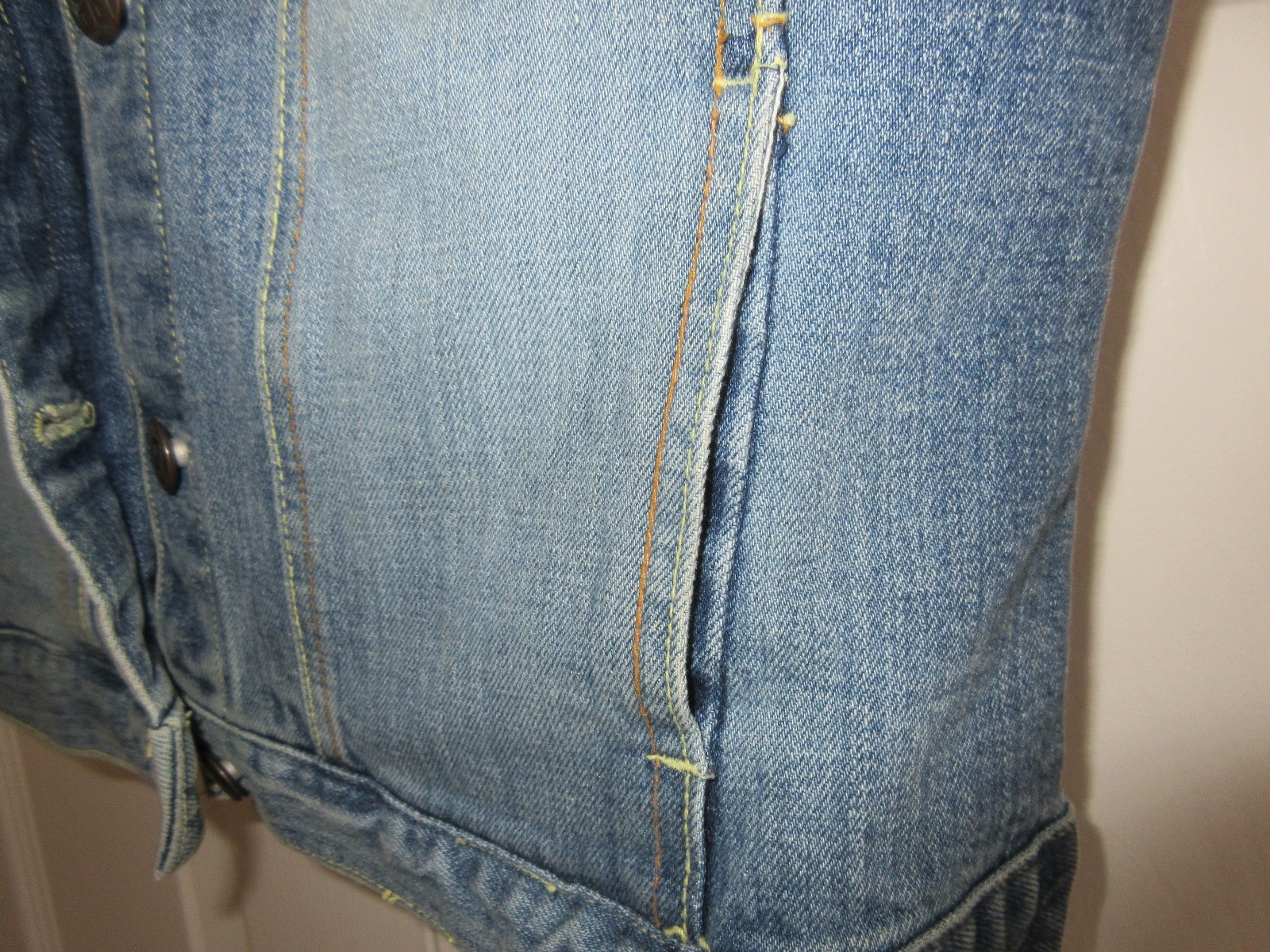 PLUGG , Hooded / Denim Ladies Vest , Size L , Vintage