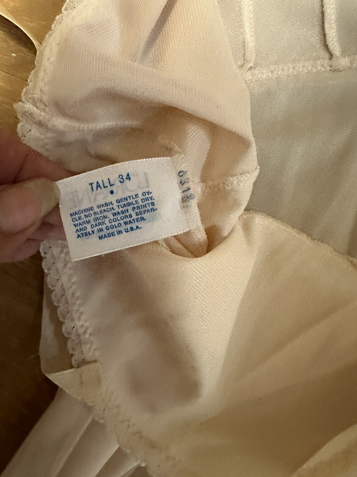 Lorraine Full Slip 34 T Silky Lace Vintage Nylon Modesty Lingerie