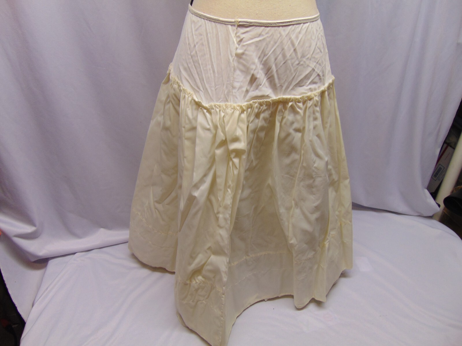 Lord Taylor SaraMae Nylon white dress Lingerie stretchable waist Large size 23″
