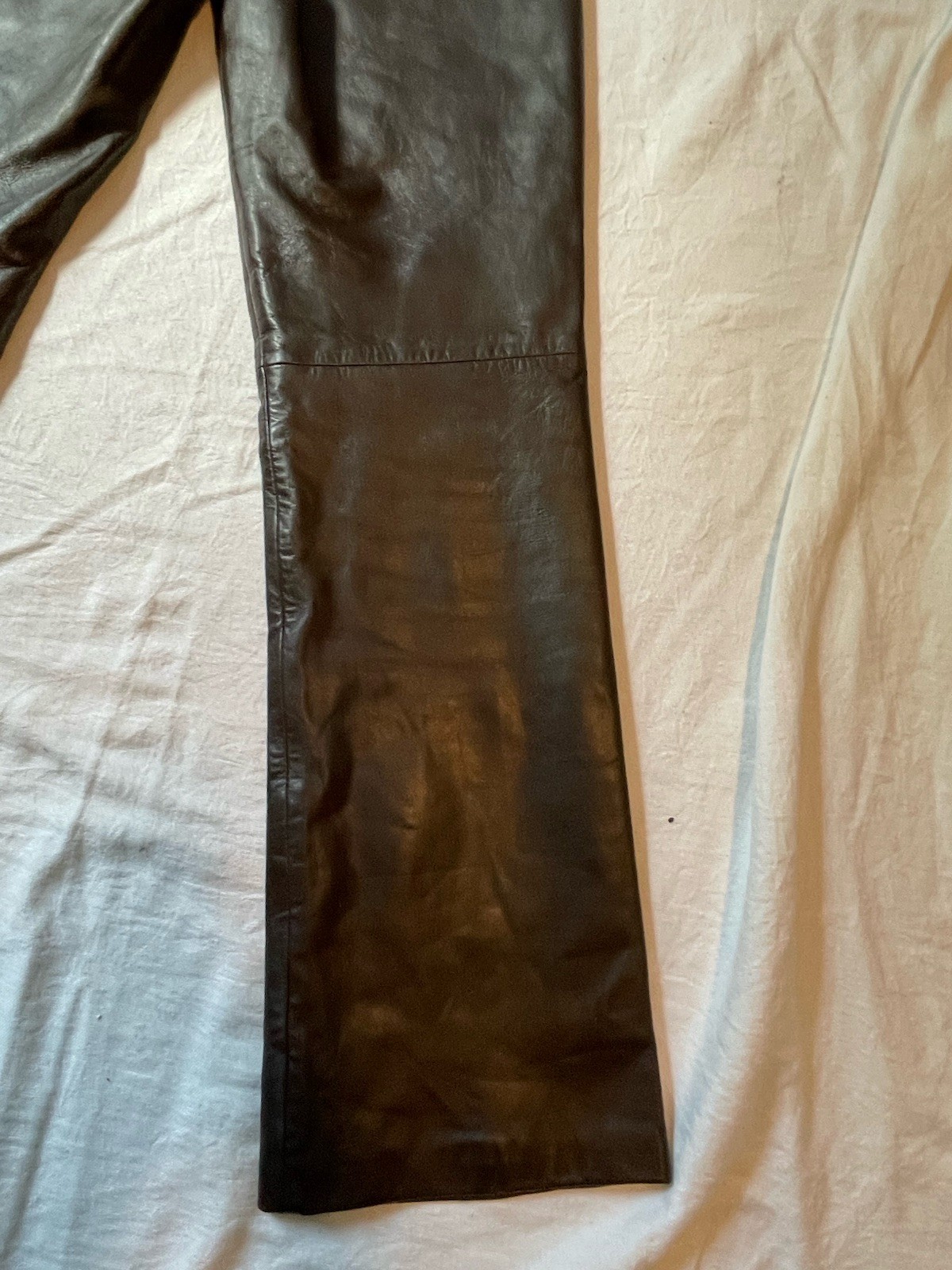 Vintage Y2K VS2 by Vakko Chocolate Brown Lambs Leather Pants Bootcut Size 2