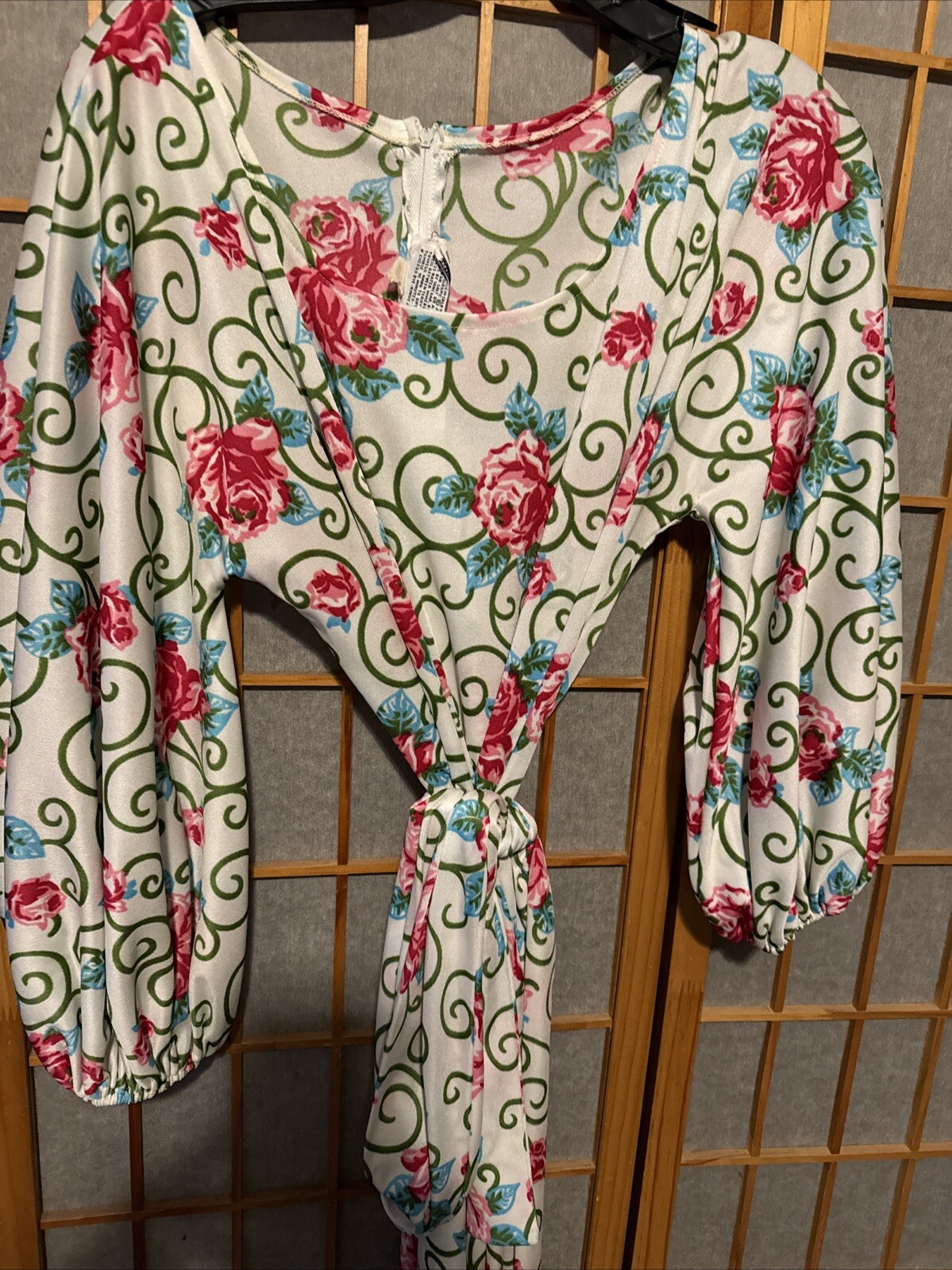 Vintage WILROY TRAVELLERS Floral Belted Maxi Dress Size 14