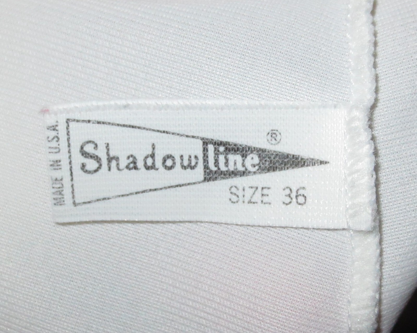 SHADOWLINE IVORY 1/2″ LACE satiny nylon camisole slip sz 34 M SWEET