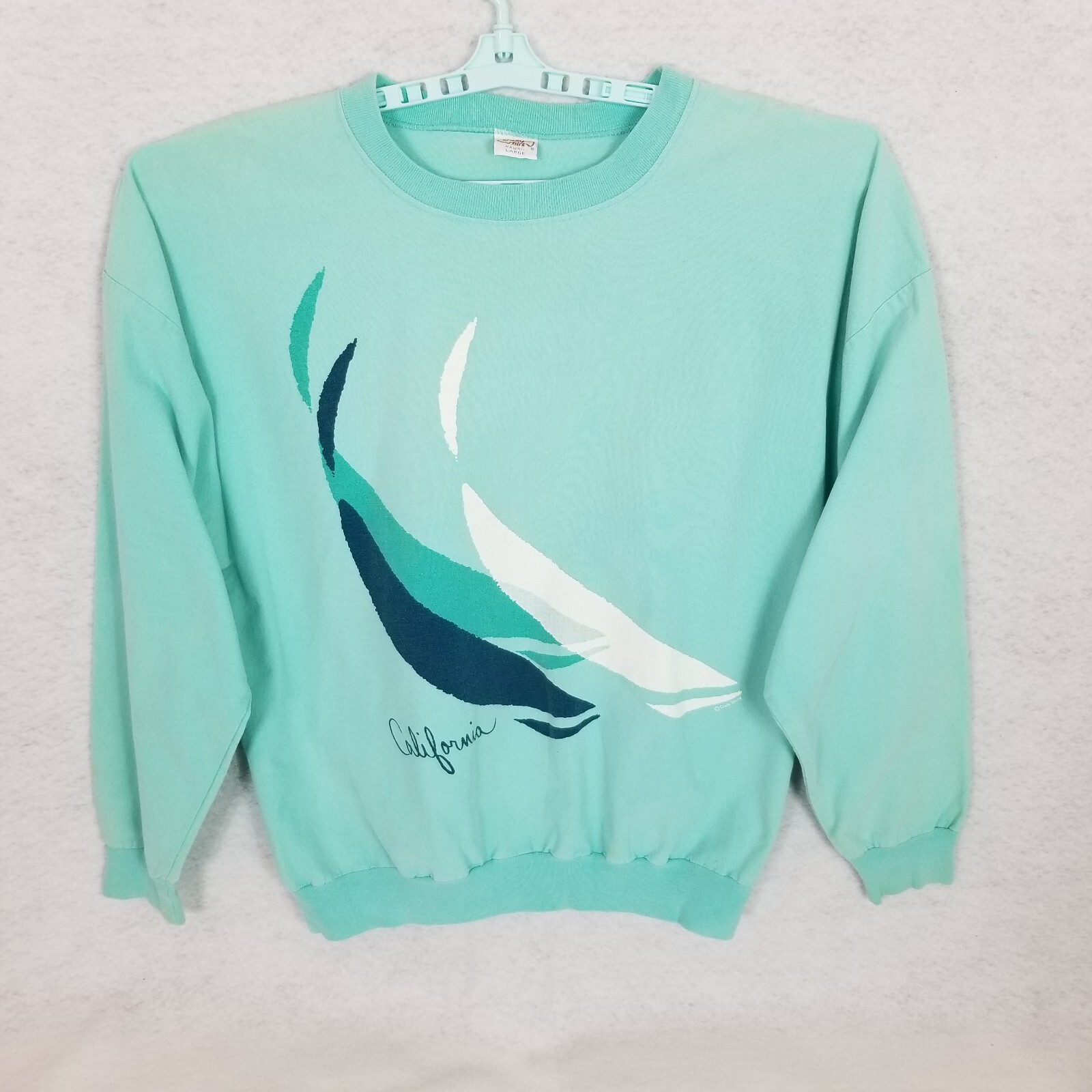 Vintage CRAZY SHIRT Hawaii Sailboats California Graphic Long Sleeve Shirt~ Large
