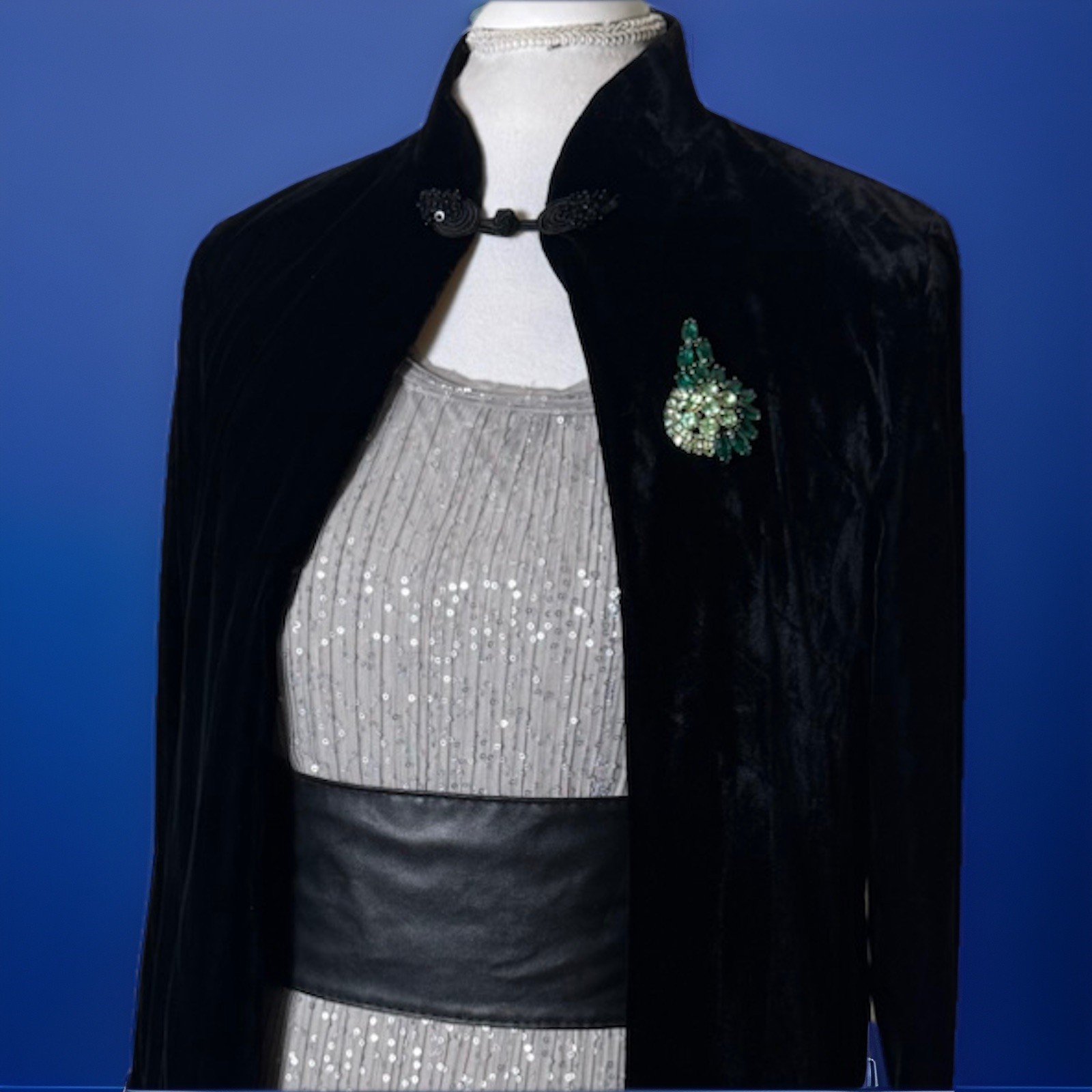 Vintage Patra Black Velvet Swing Jacket Witchy | Opera Cape | Goth Romantic Luxe