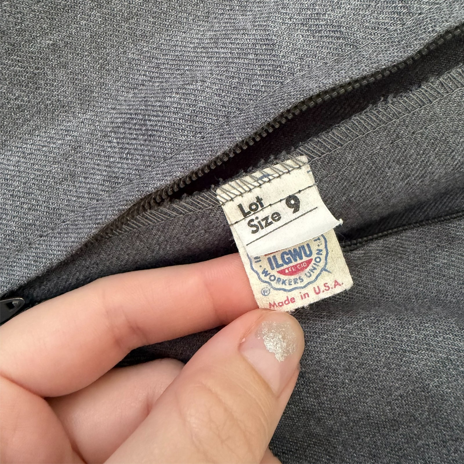 Vintage 70’s Juniors Grey Pants Jumpsuit with zip closure size 9