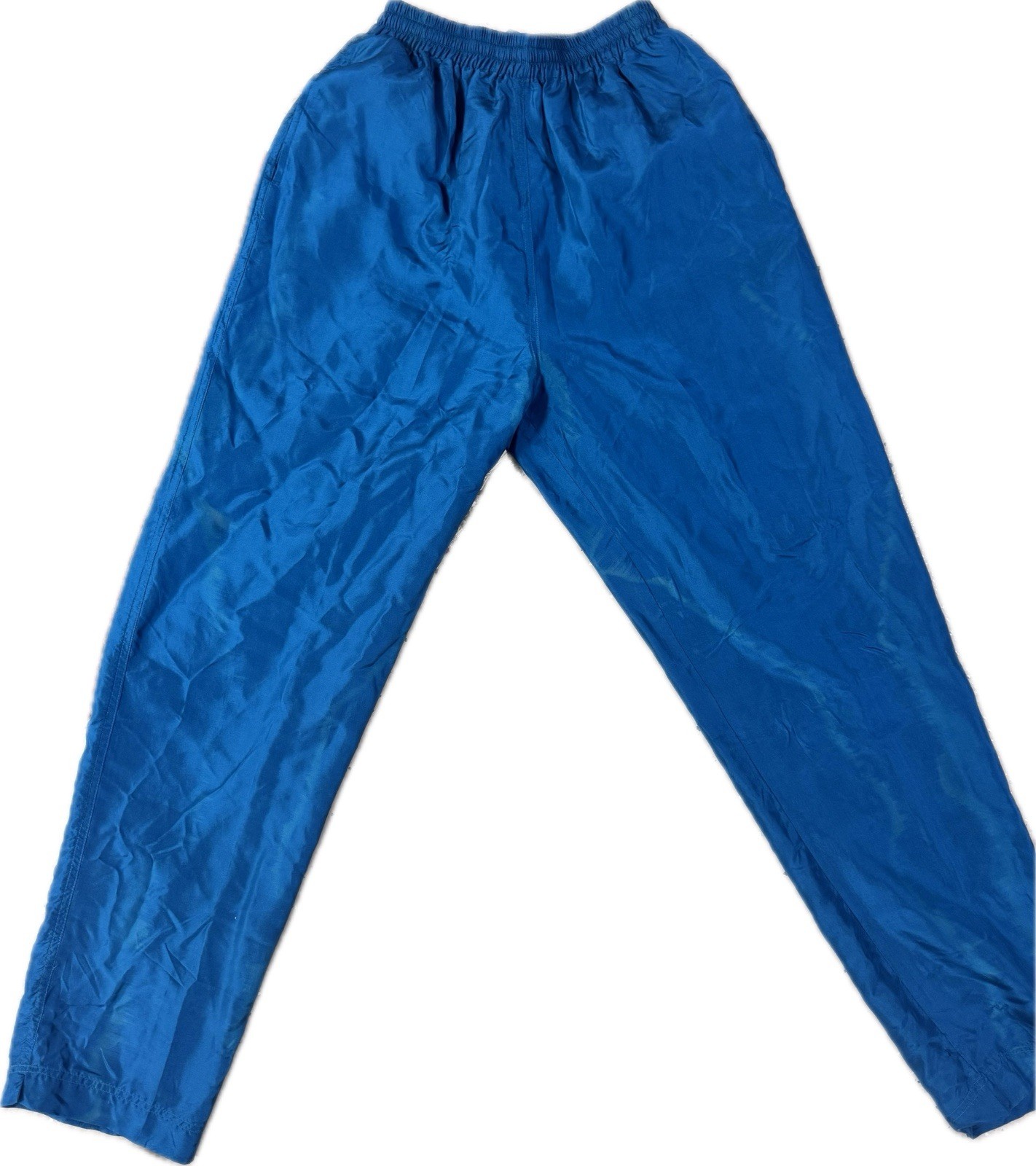 Vintage with tags High Rise Pants Sz M 100% Silk Tapered Leg Stretch Waist 80s