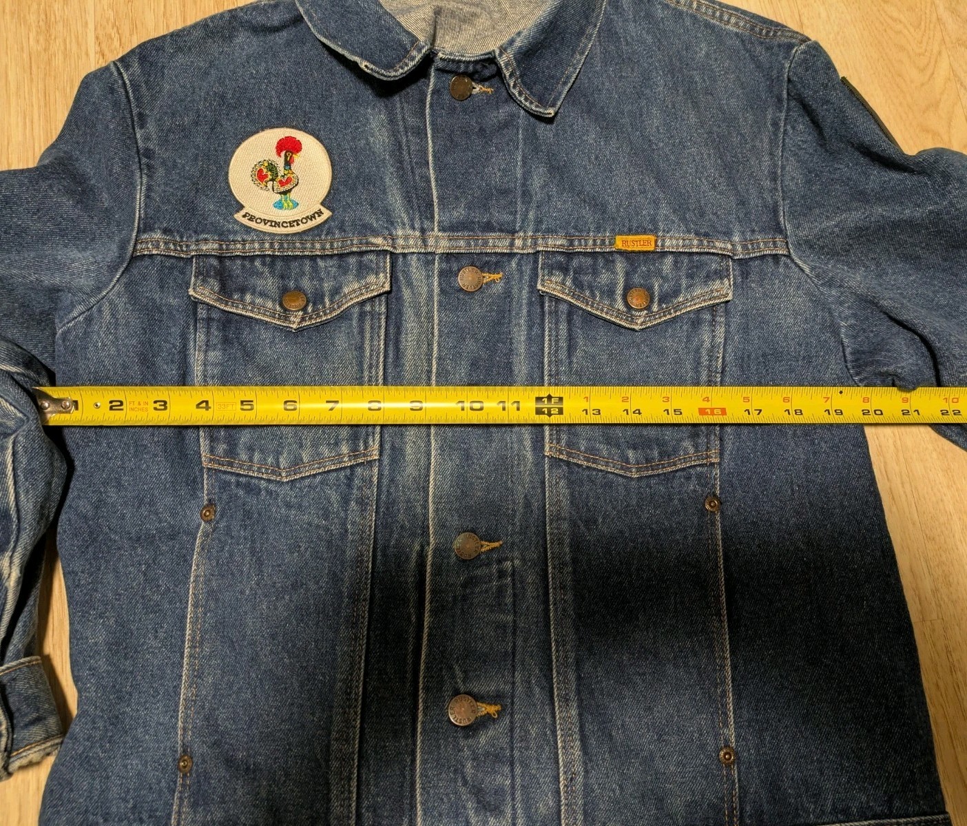Vintage RUSTLER Denim Jacket, Women’s XL, Western, Trucker, Biker, Cowboy