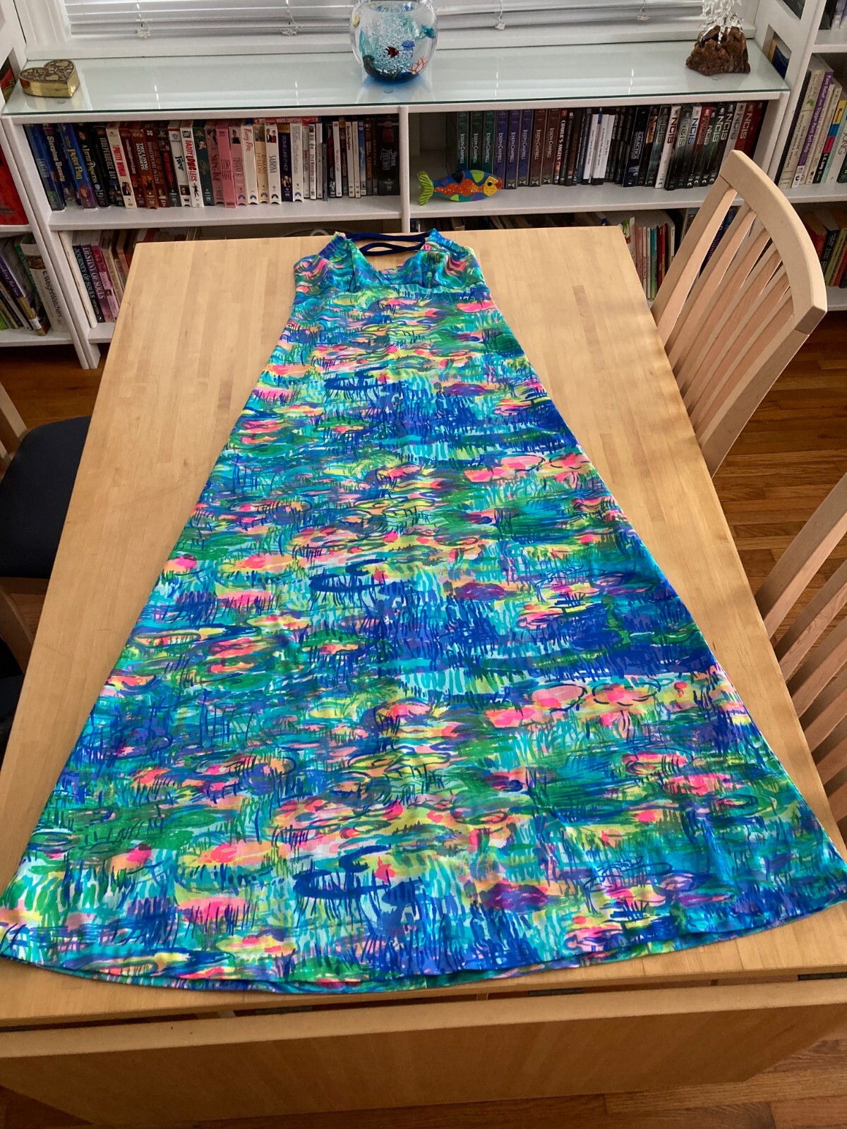 Kayser Monet waterlilies 1976 nightgown size small- nylon-unique, vintage