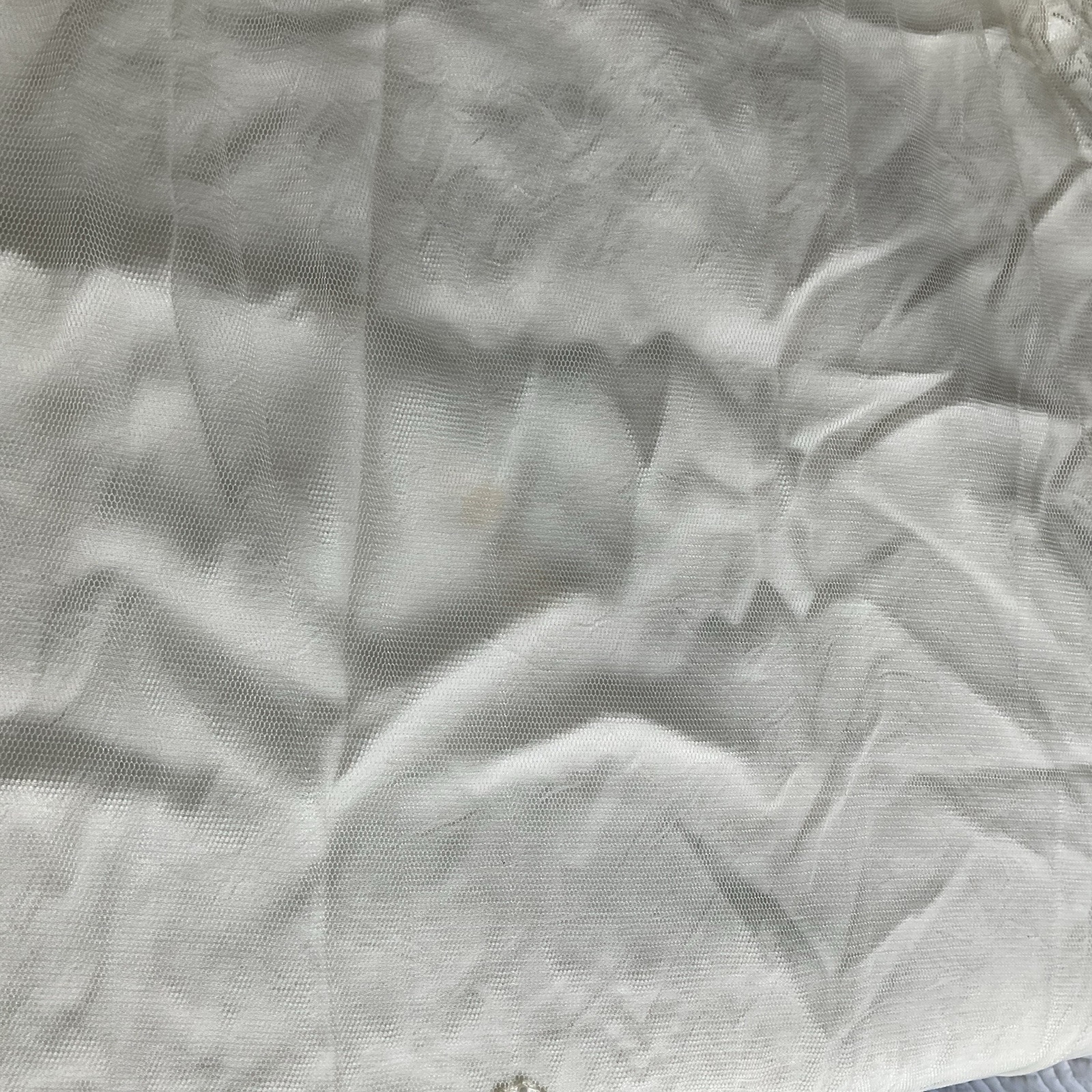 Vtg Wedding Bridal Shift Nightgown Swing Lace Tulle Size M? Handmade Unbranded
