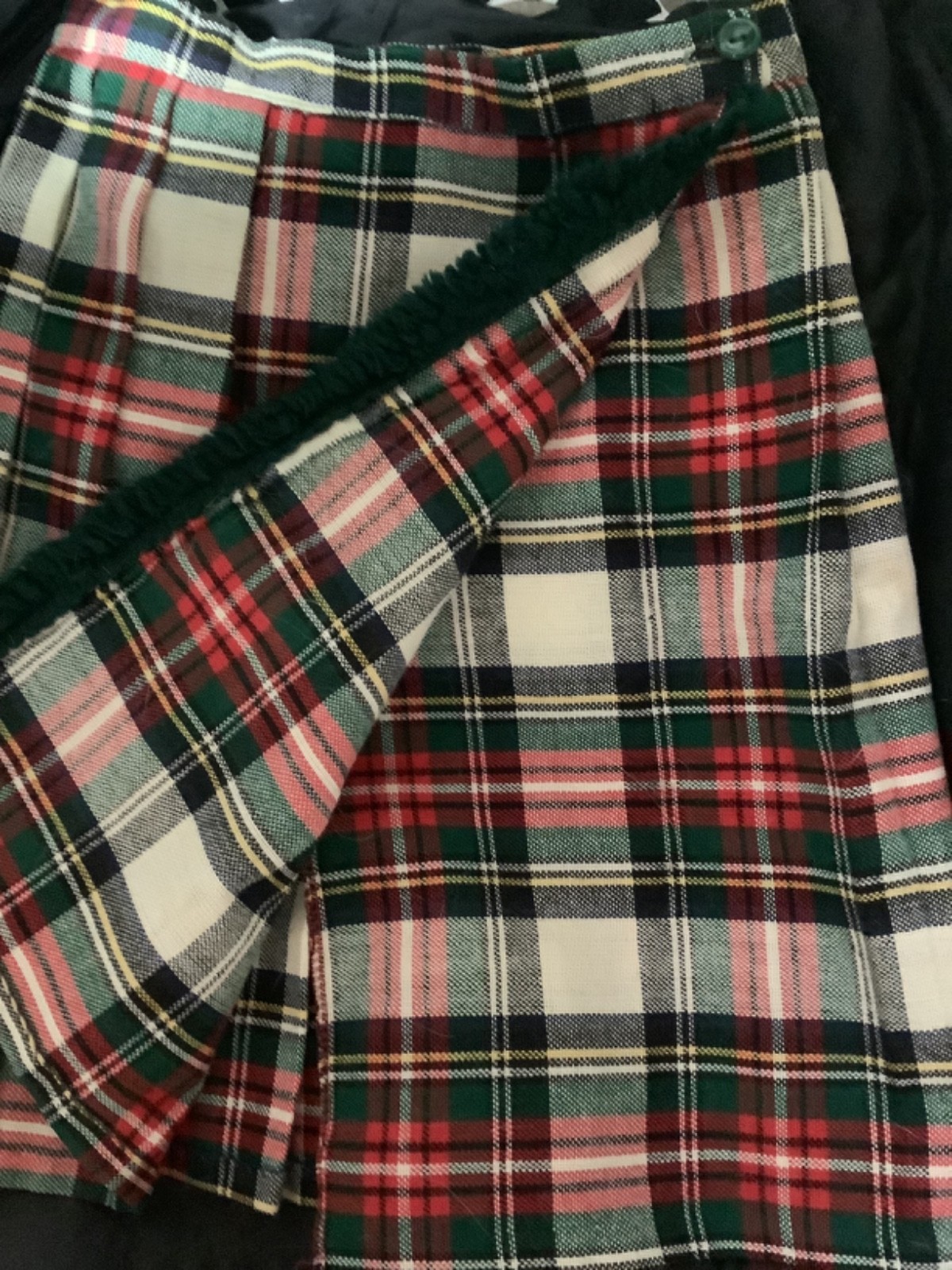 JOHN WANAMAKER VINTAGE TARTAN PLAID WRAP AROUND SKIRT SIZE 8 EXCELLENT CONDITION