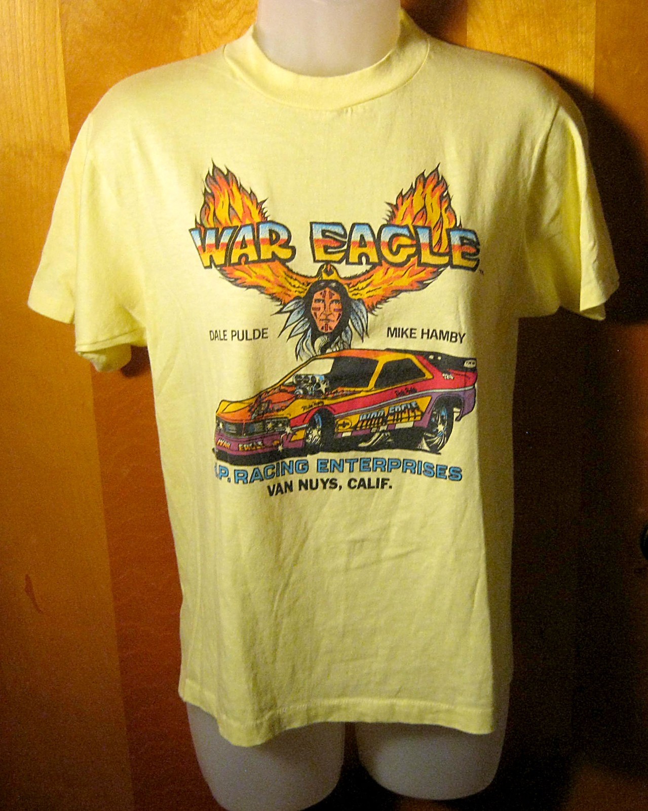 Vintage Hanes 1970’s War Eagle Van Nuys Unisex T-Shirt Dale Pulde Mike Hamby Med