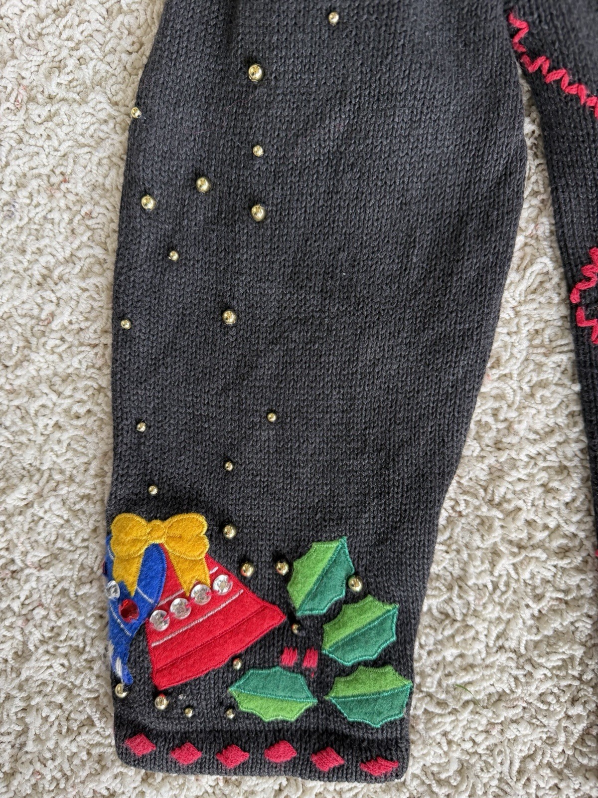 Designers Original Studio Glitzy Bling Xmas Holiday🎄Cardigan Vintage 90’s EUC