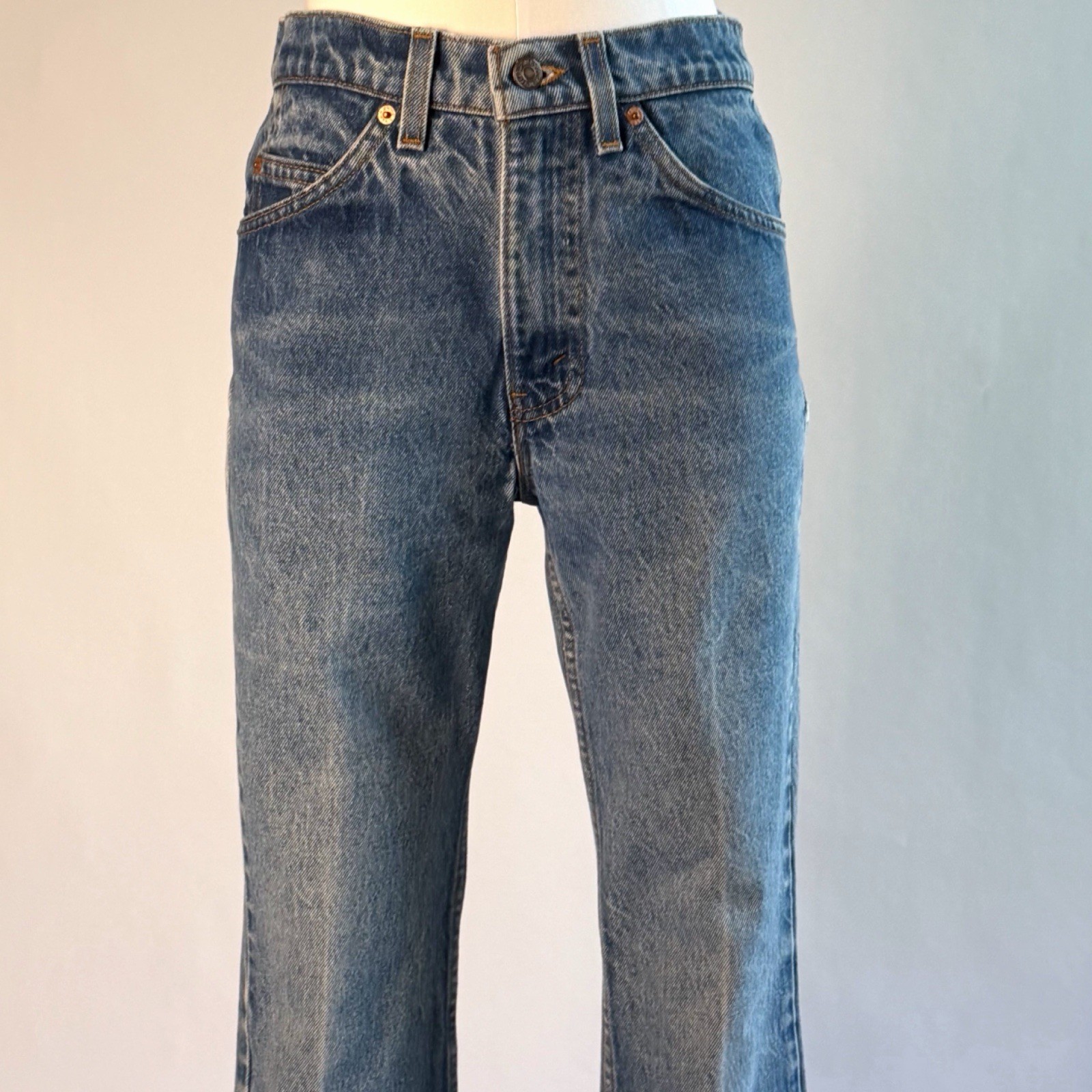90s Levi’s 517 Orange Tab Boot Cut Made in USA 28×29 (Tag 30×31) Natural Fade