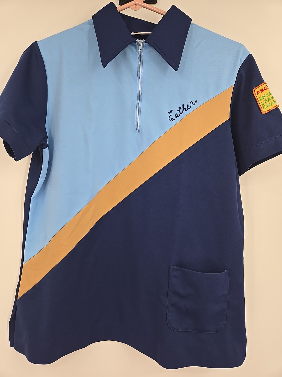 King Louie Vintage 80’s Bowling Shirt 1/2 Zip Women Size 36 „Esther” Auto Parts
