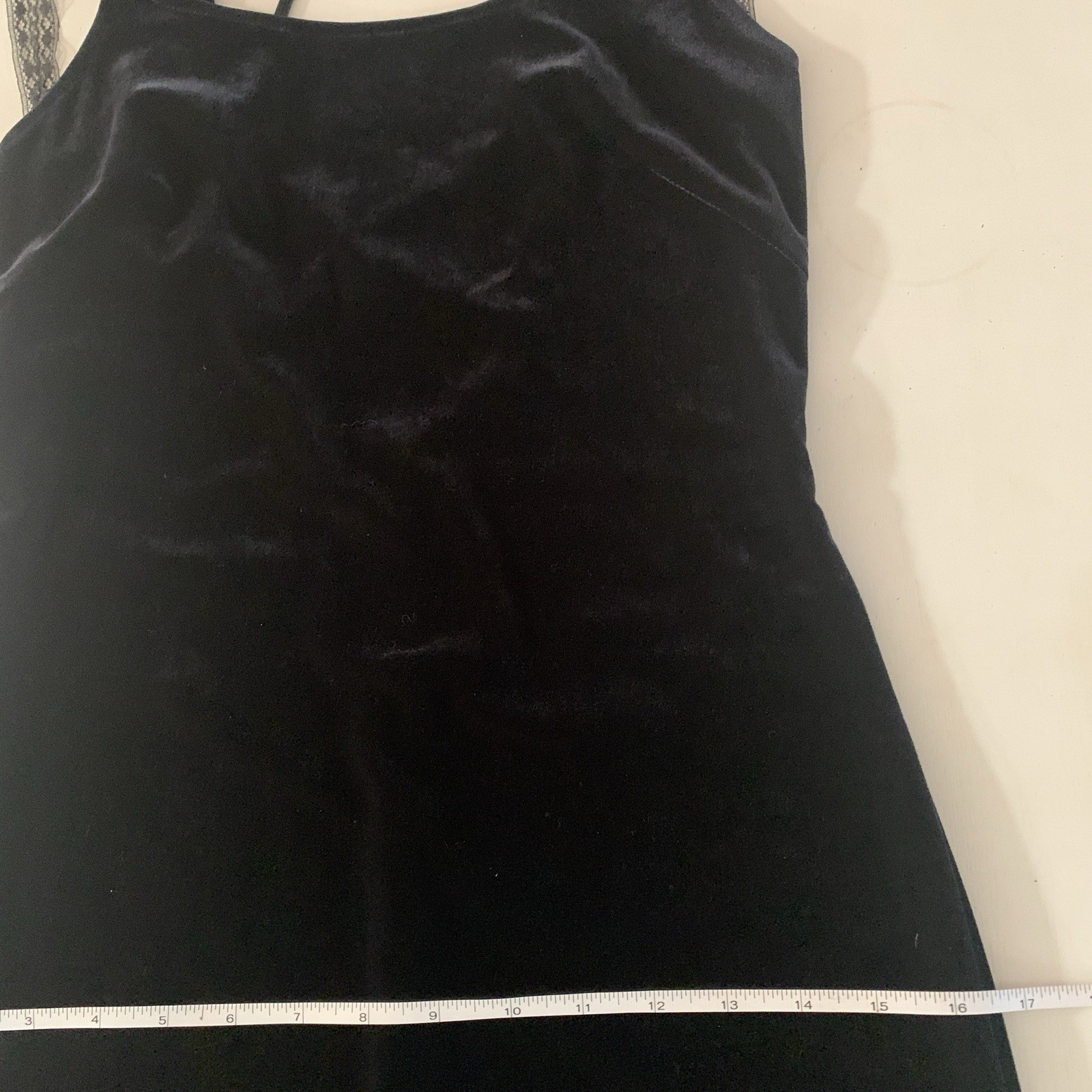 Vtg Y2k 579 Black Velvet Dress Small? Fairy Grunge Whimsigoth Vamp 90s Open Back
