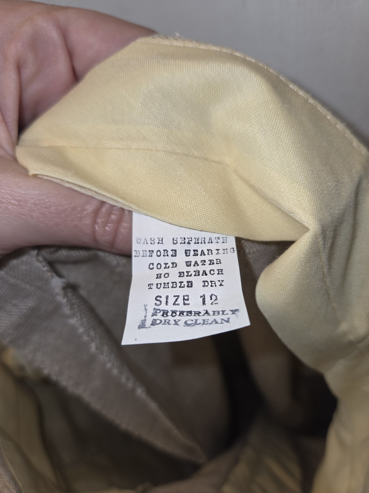 Vintage 80’s Bill Blass Textured Linen High Waisted Trousers. Original Belt. *12